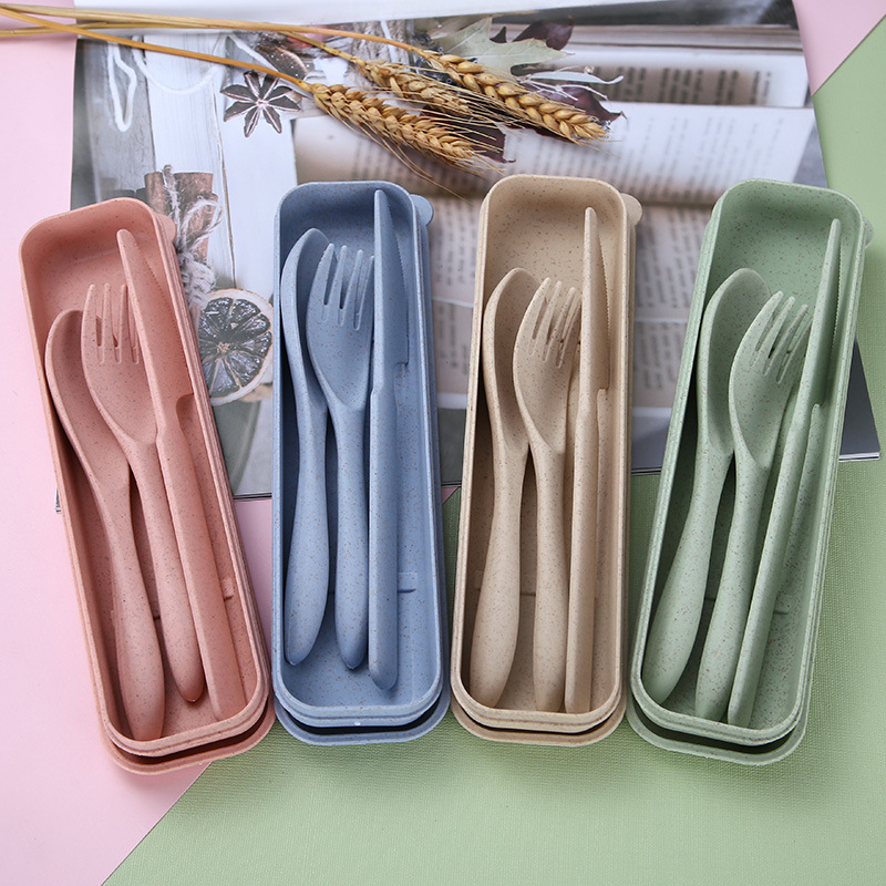 3 Piece Wheat Fibre Utensil Set 3