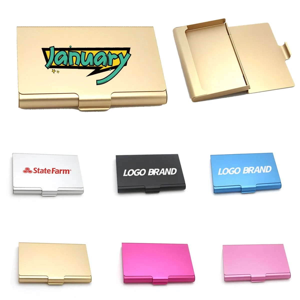 Portable Aluminum Alloy Business Card Holder Case 2