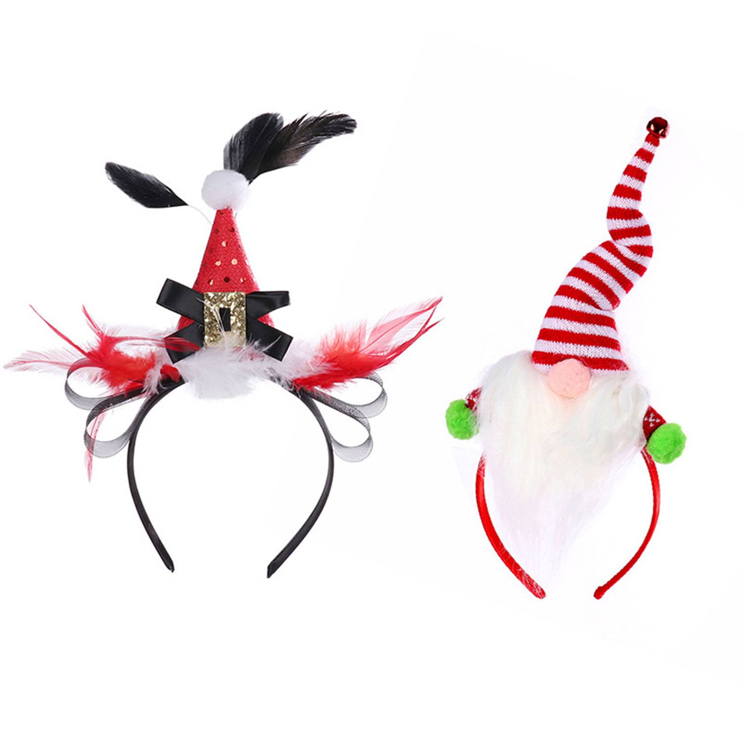 Plastic Christmas Party Feather Hair Accessories Headband 4