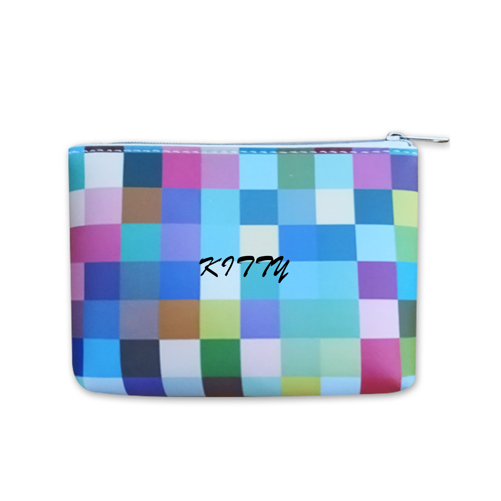 TPU Checkered Contrasting Color Makeup Bag 5