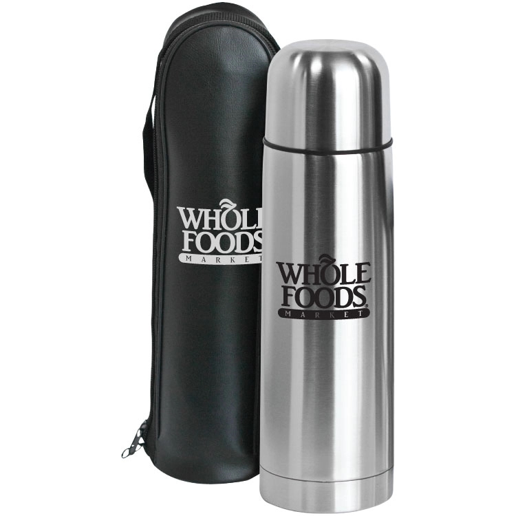 Clayton - Bullet Stainless Steel Vacuum Bottle, custom water bottle with logo imprint 3