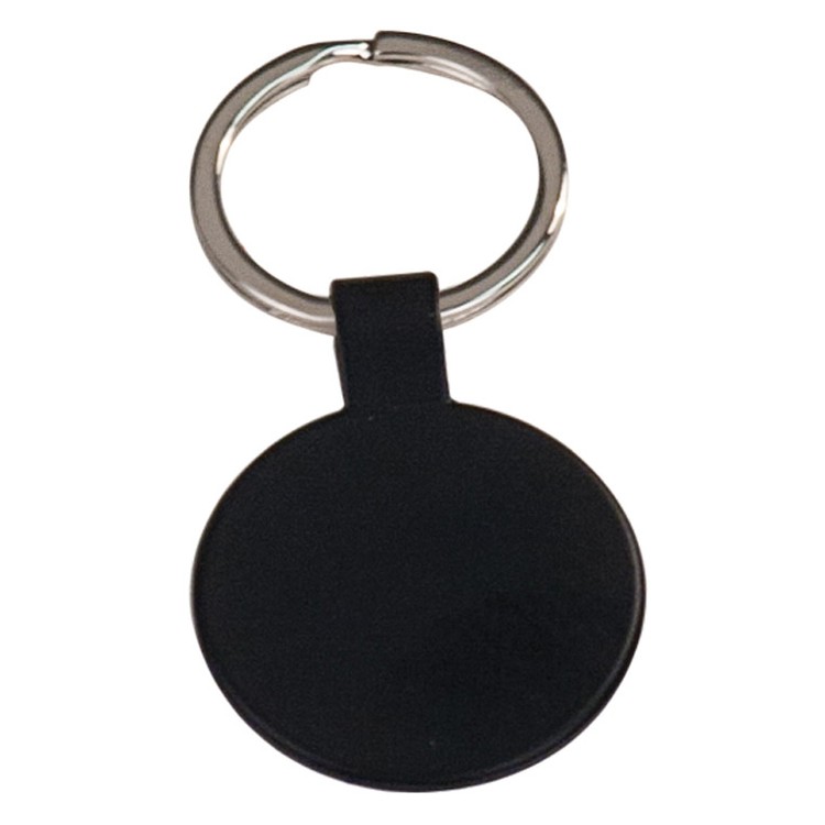 Black Laser Engraved Metal Key Tag 1