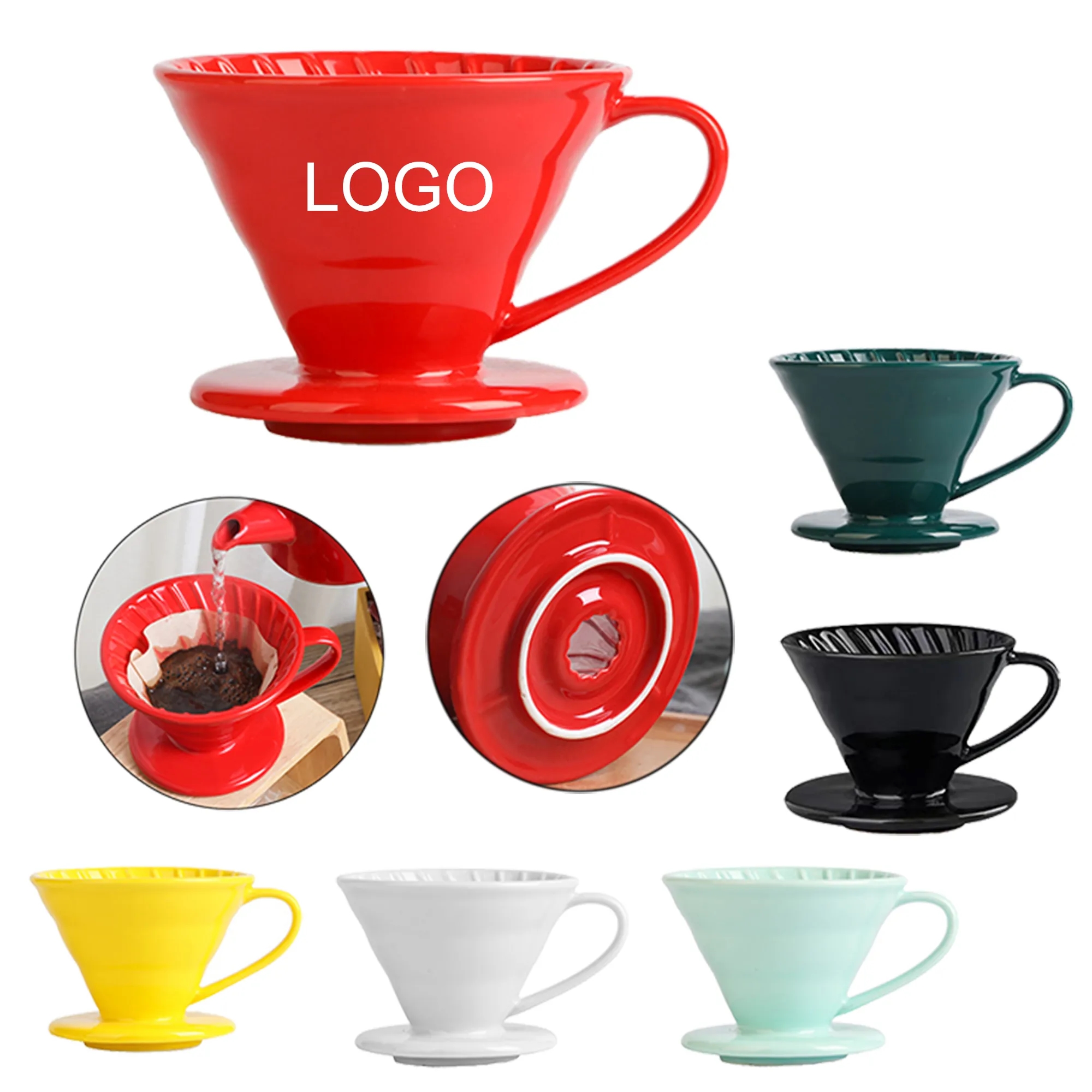Ceramic Coffee Filter Pot Set 2