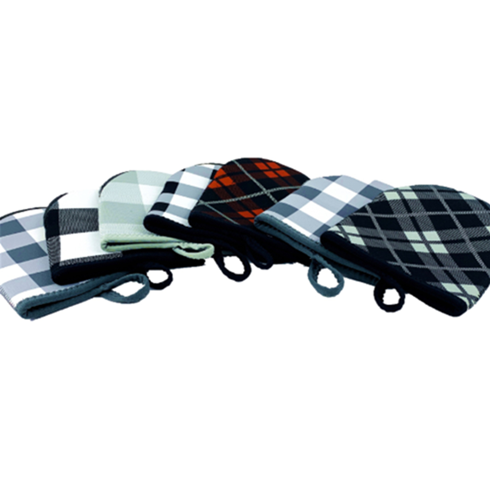 Plaid Pattern Neoprene Pot Holder Oven Mitten 5