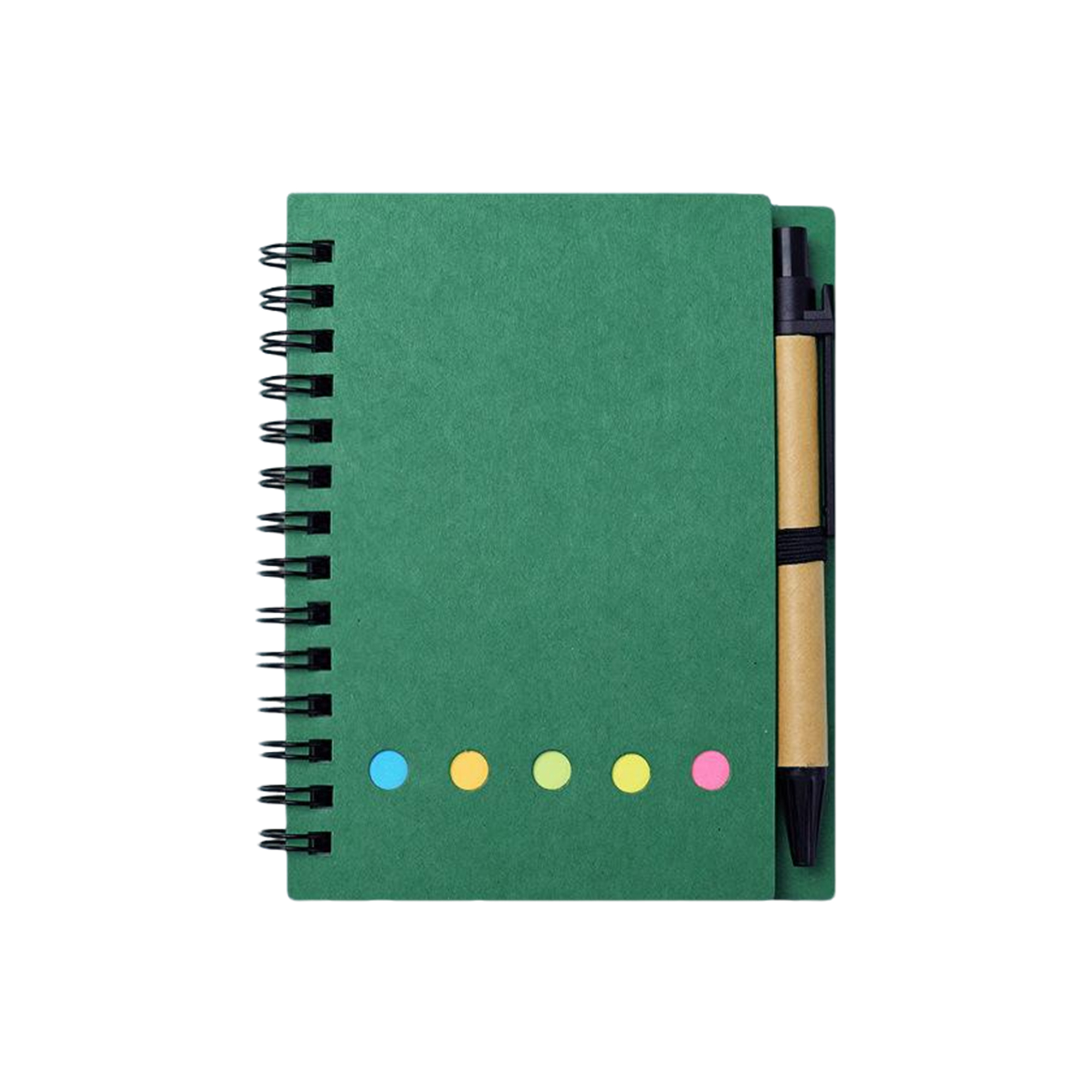 Recycled Spiral Notebook With Pen 5.91" By 4.72" 5