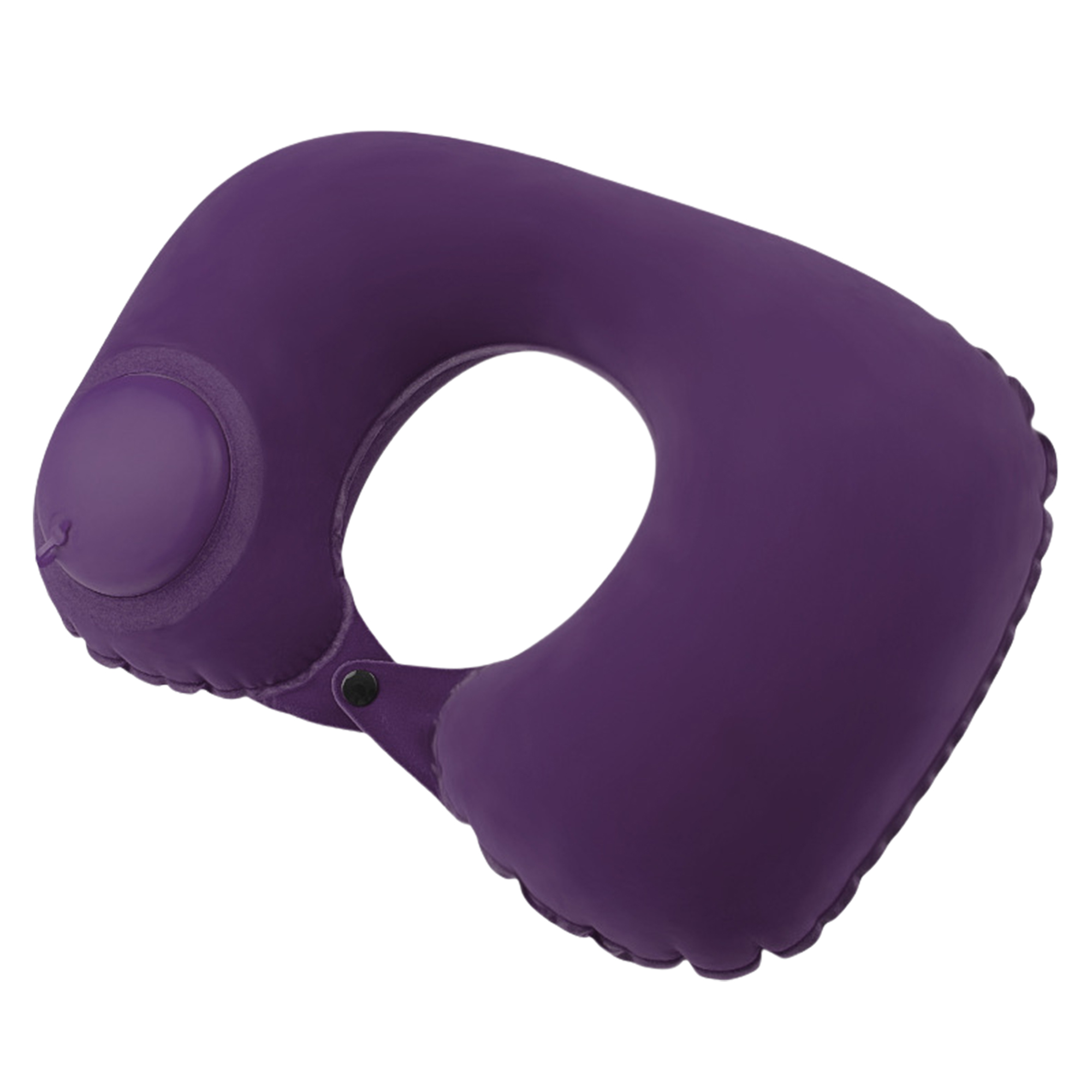 Press Inflatable Flocked U-Shaped Neck Pillow for Travel 9