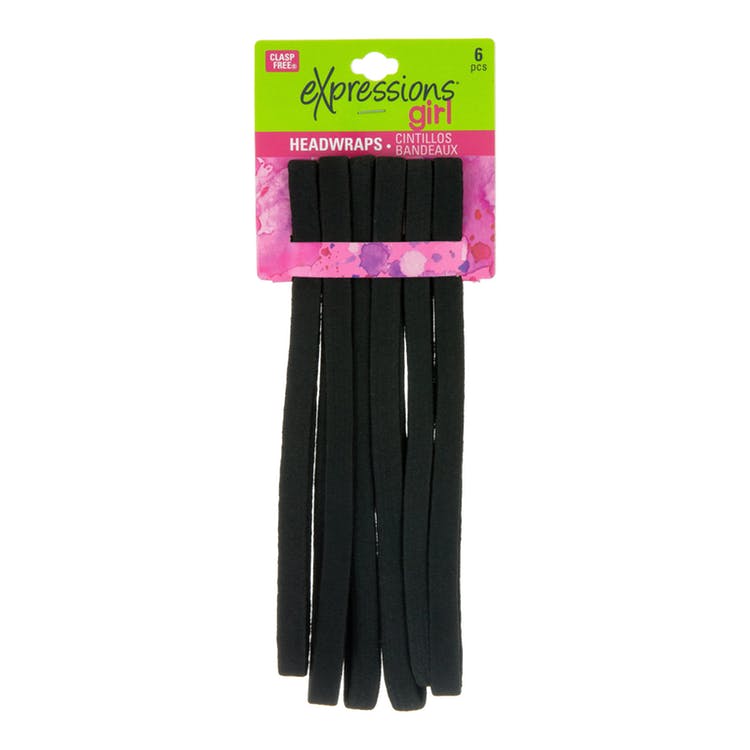 Skinny Headbands - 6 Pack Black 2