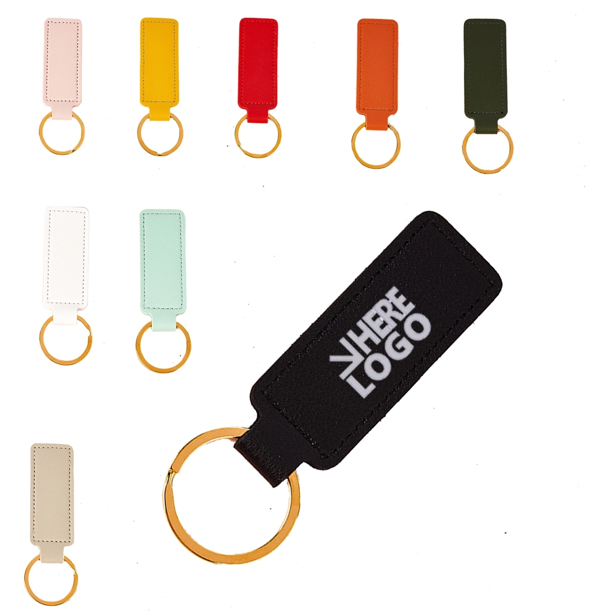 Full Color PU Leather Keychain 5