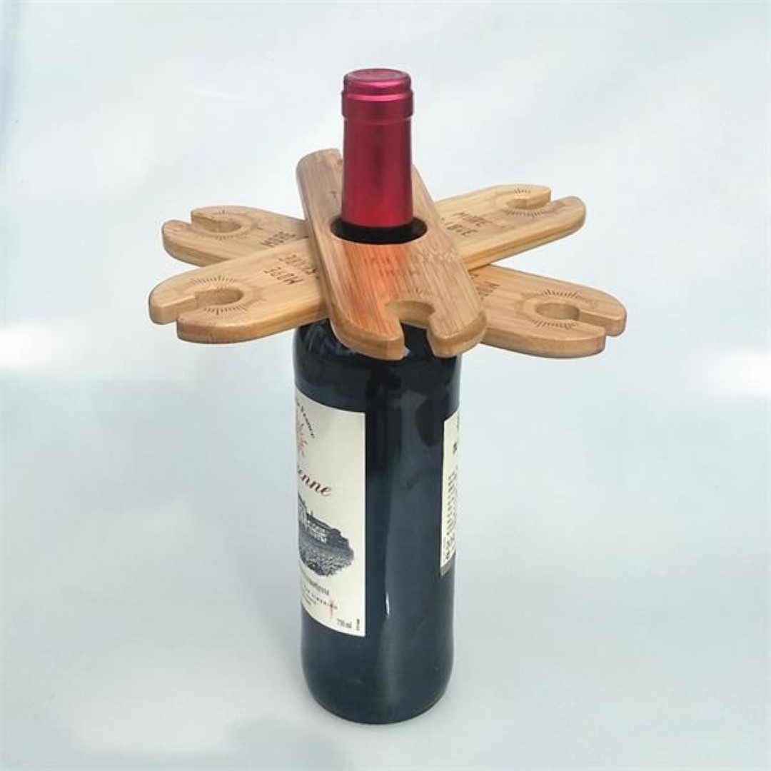 Bamboo Wine Glass Holder 3