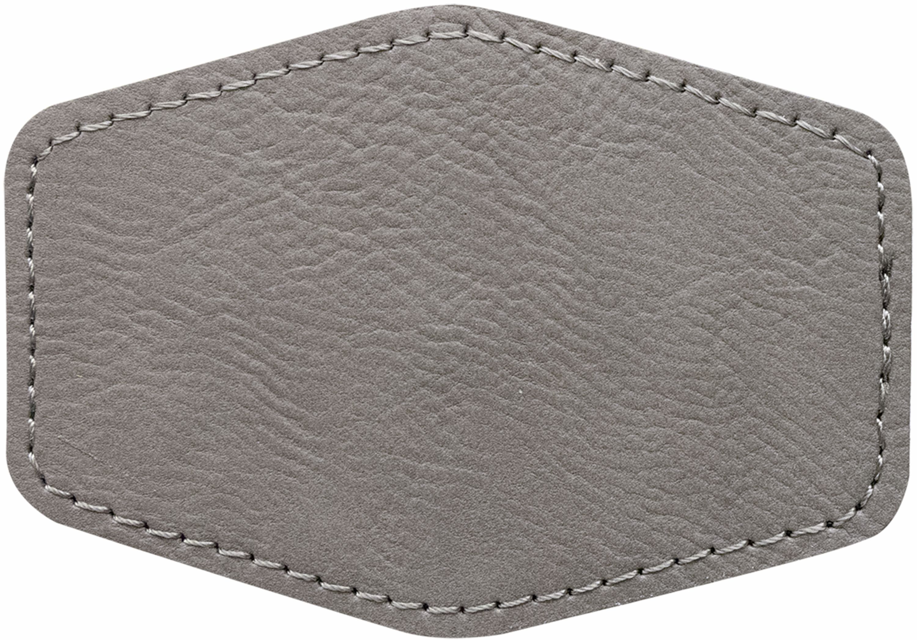 3" x 2" Hex Leatherette Patch with Adhesive 13