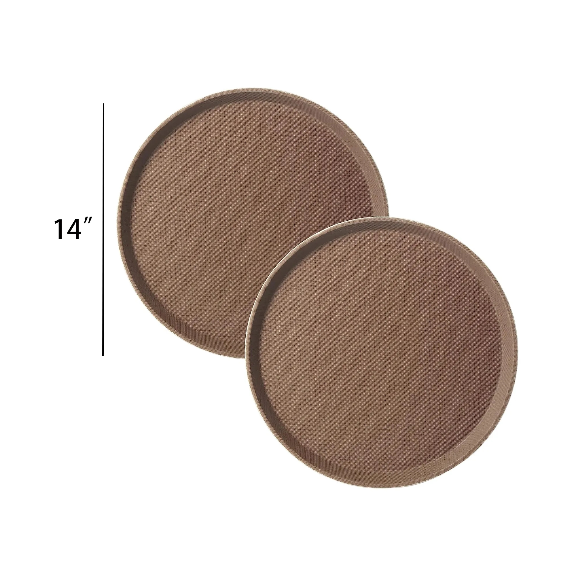 MOQ 20pcs Restaurant Round Fiberglass Non-Slip Tray 1