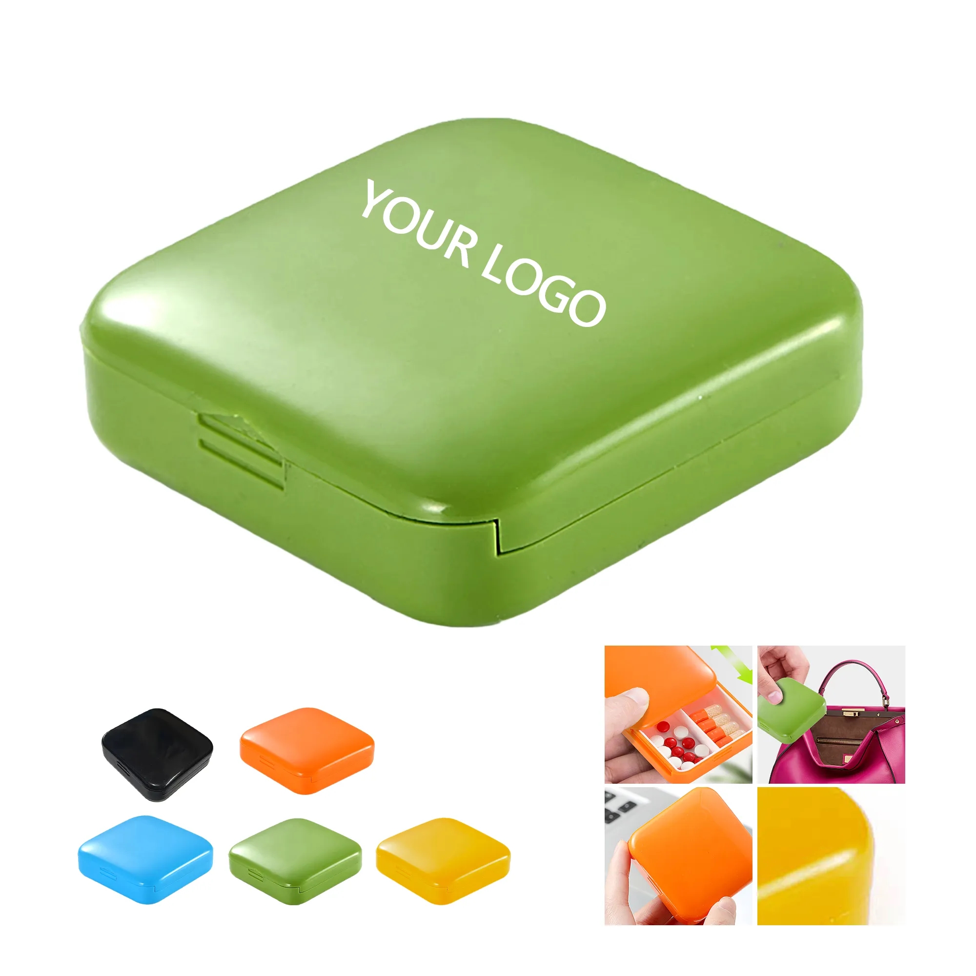 Slide-Open Square Creative Portable Pill Box 1