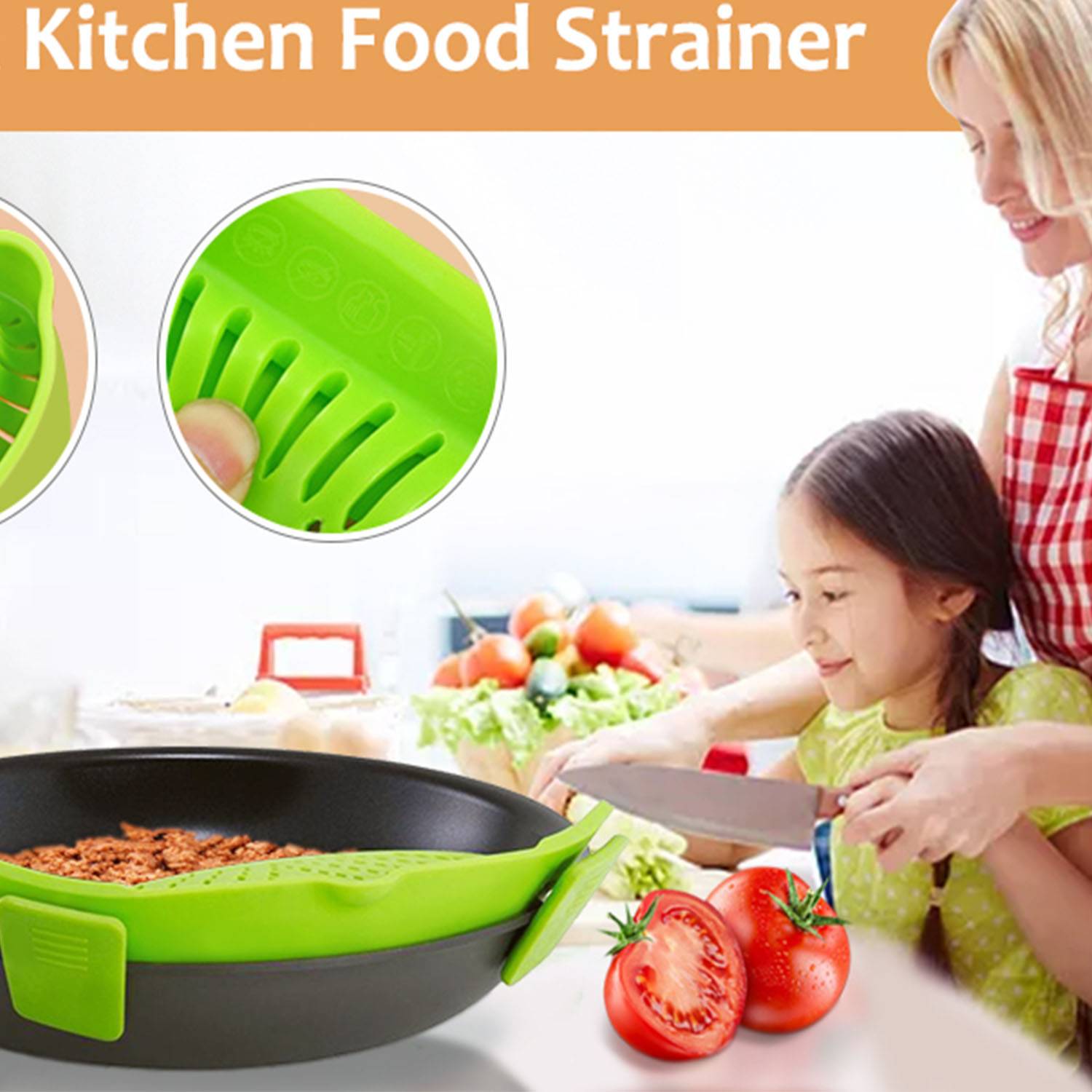 Clip On Silicone Strainer 6