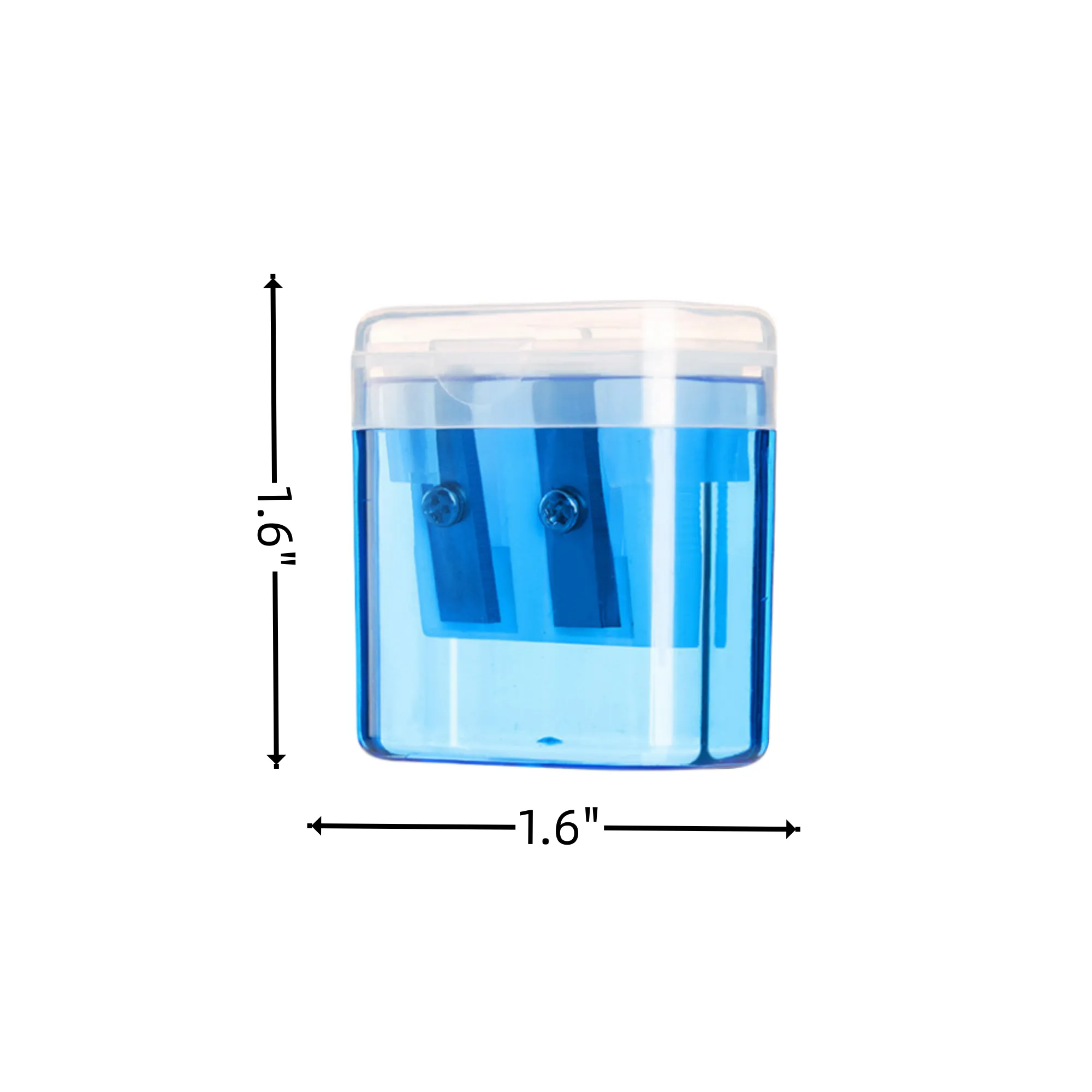 Holes Small Manual Pencil Sharpener with Lid 2