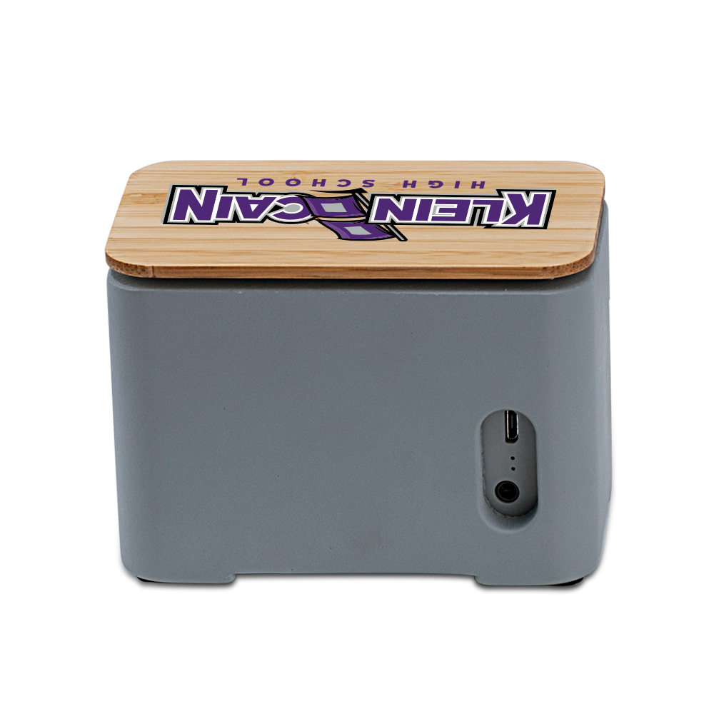 Tulare Eco-Friendly Cement & Bamboo Speaker and Wireless Charger 3