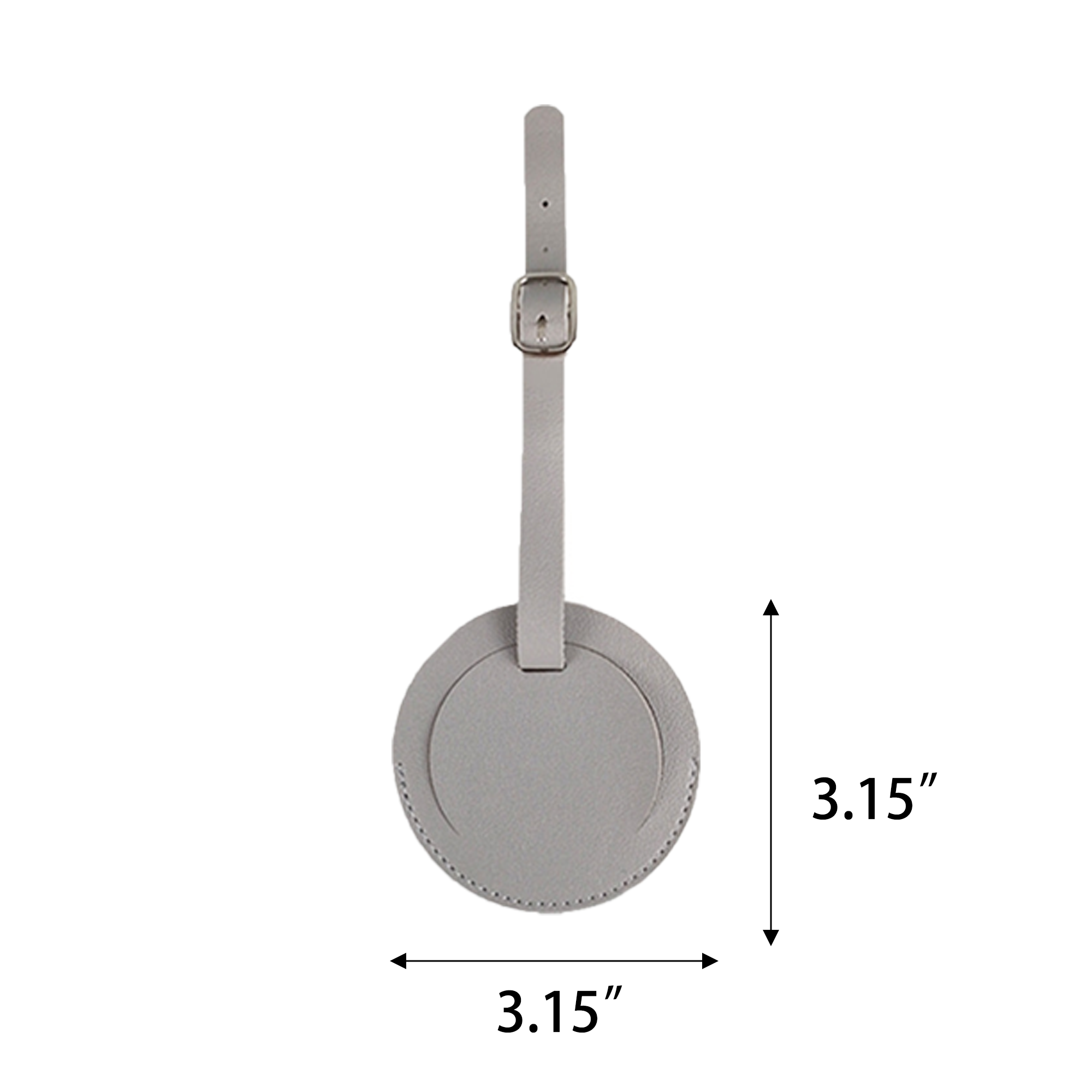 Round Leather Luggage Tag 1