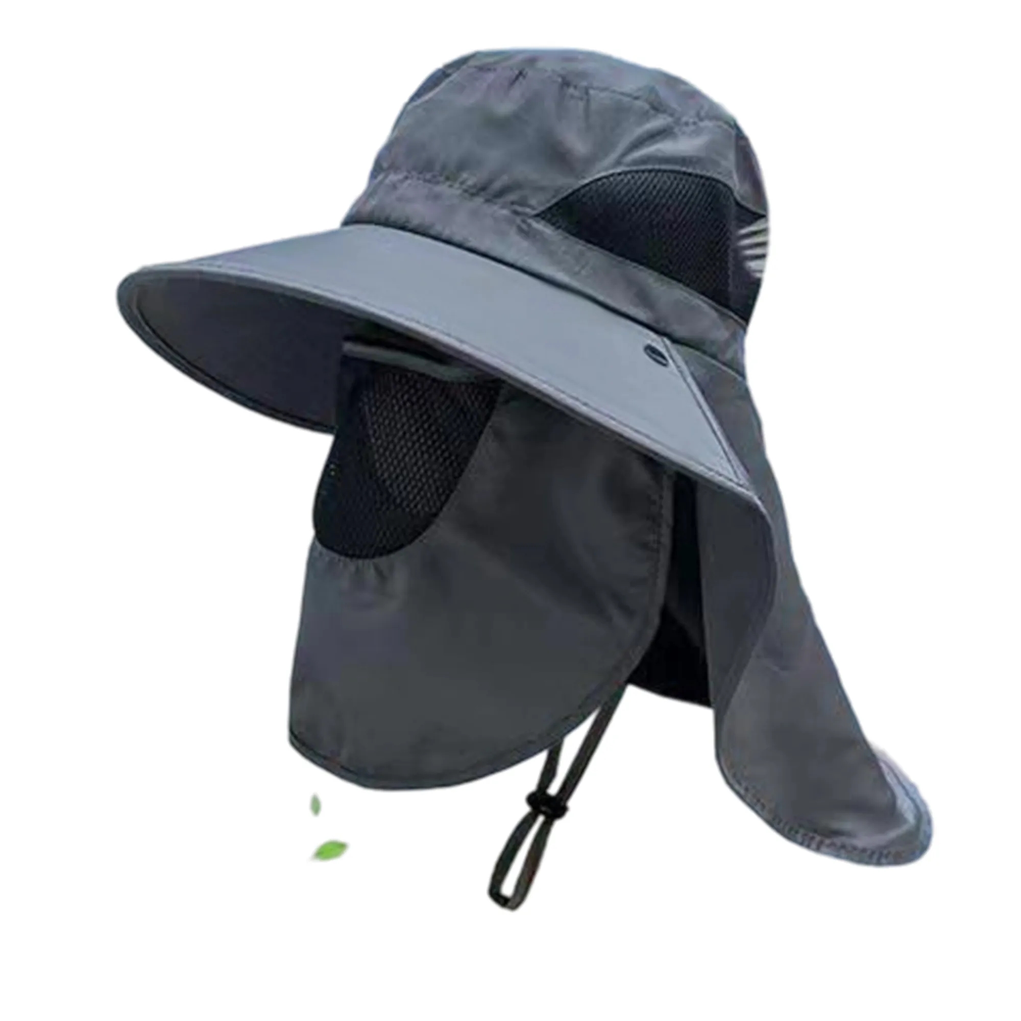 MOQ 50 Men's Solid Color Sun-Protective Shawl Hat 8