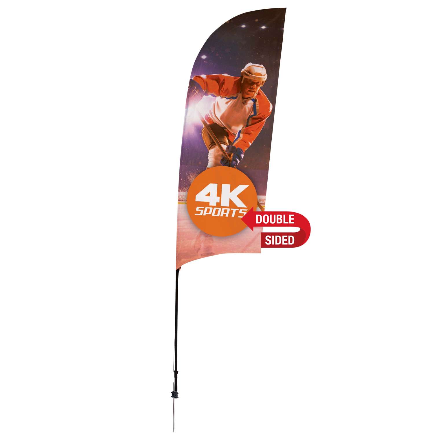 9' Streamline Razor Sail Sign Kit (Double-Sided with Ground Spike) 2