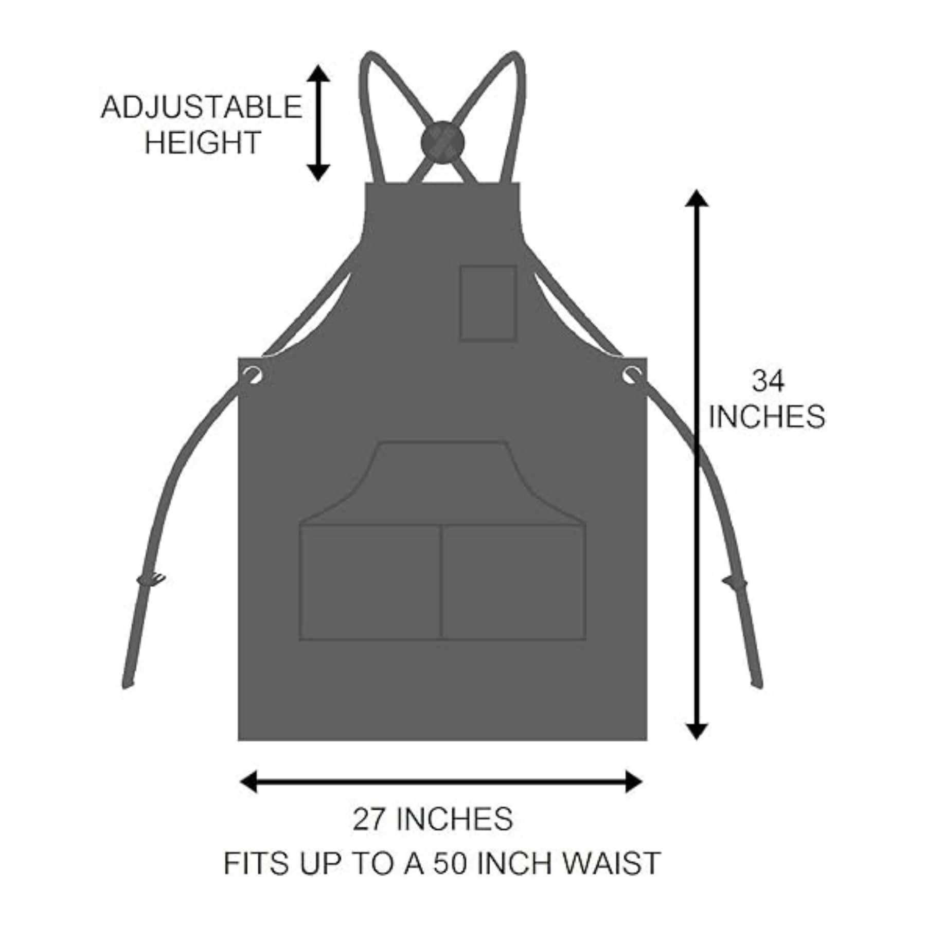 Professional Grade Chef Apron for Kitchen, BBQ & Grill 2