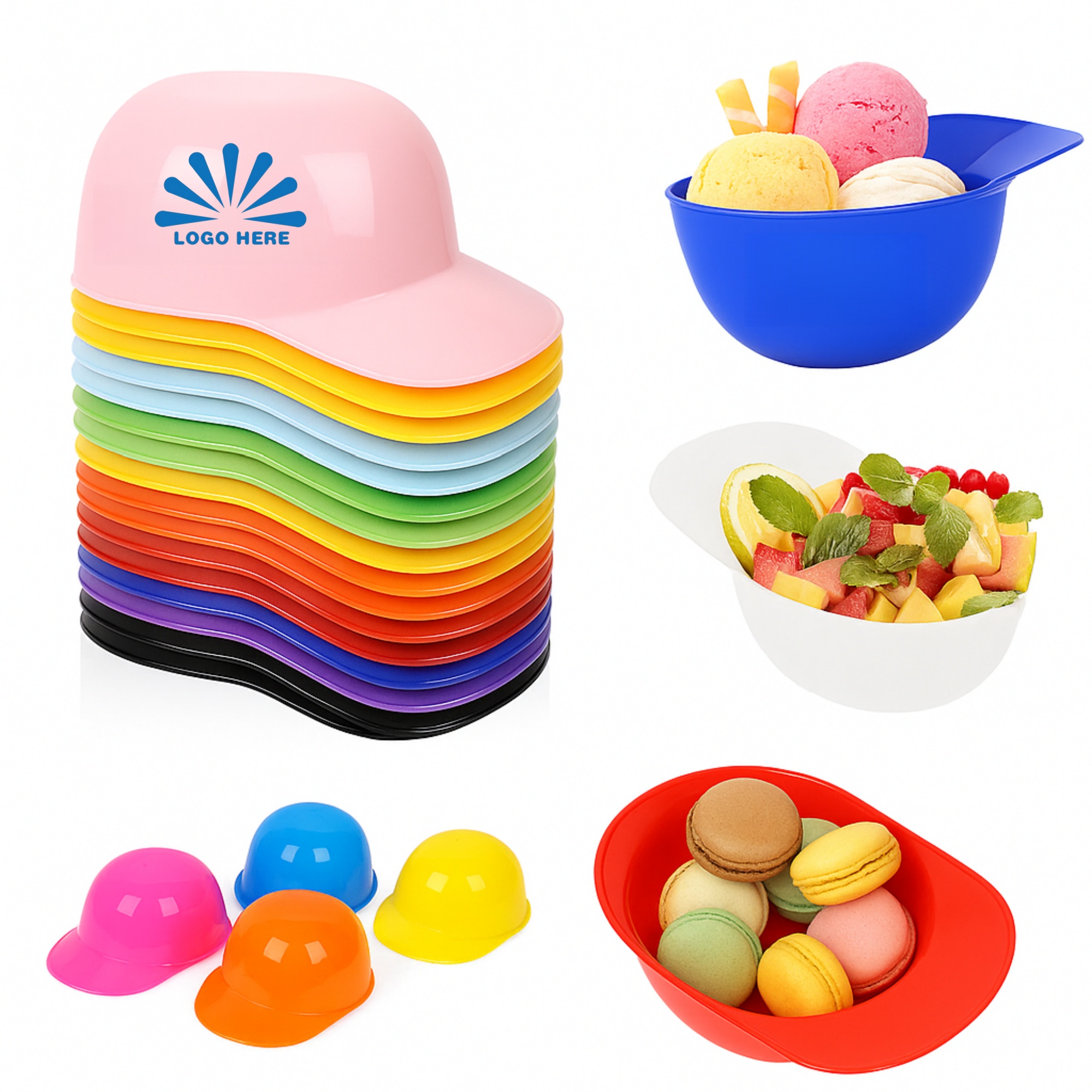 8oz Baseball Helmet Ice Cream Bowls 2