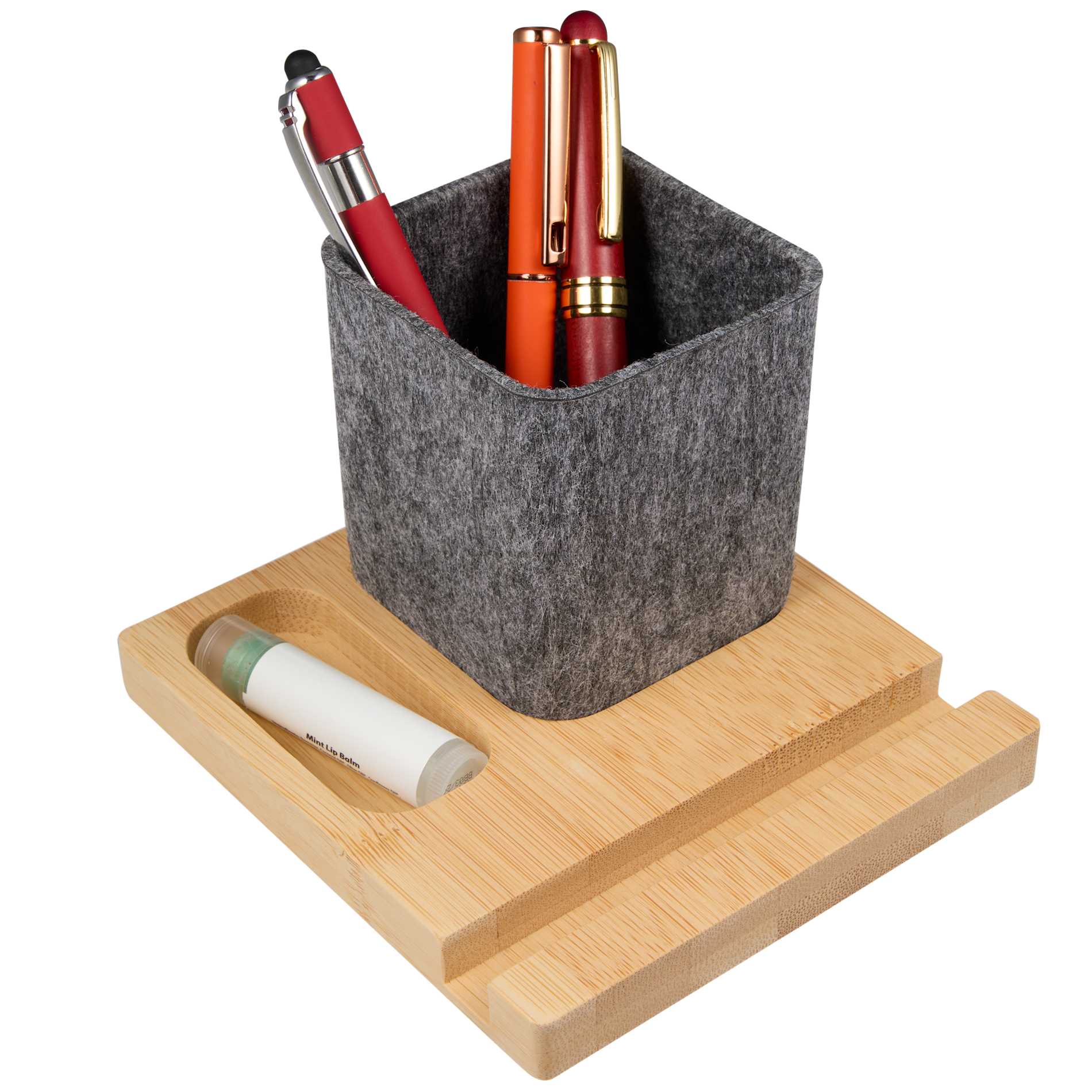 Recycled Felt & Bamboo Pen Holder 55