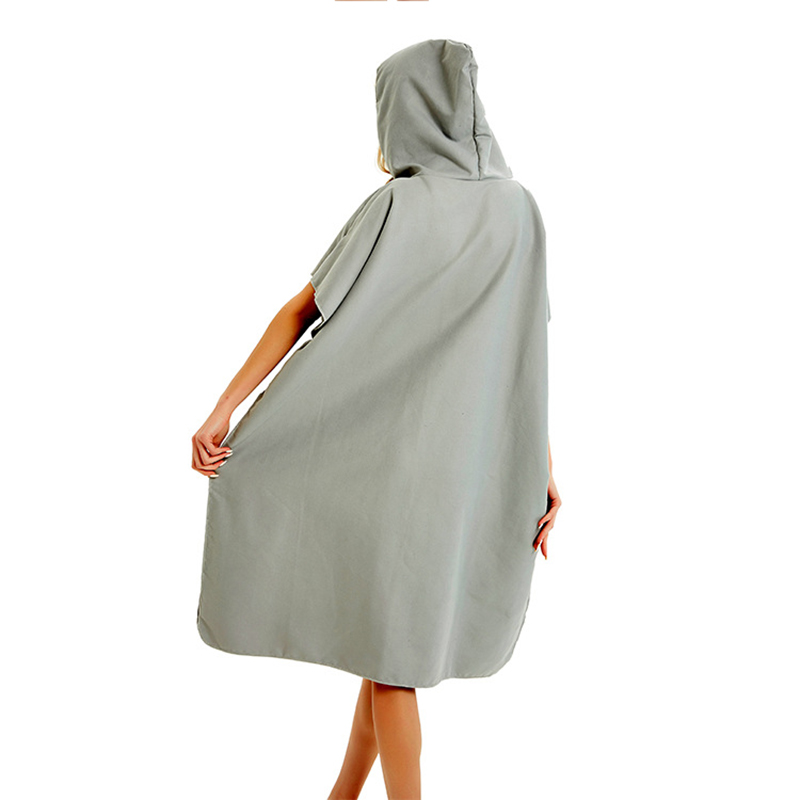 Microfiber Beach Changing Towel Robe w/Hood 20