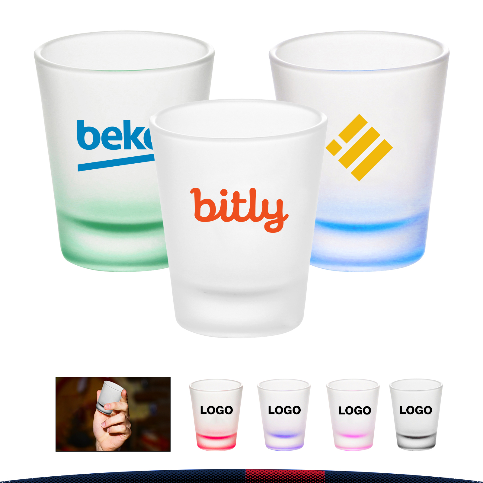 1.75 oz. Topf Frosted Shot Glasses 8