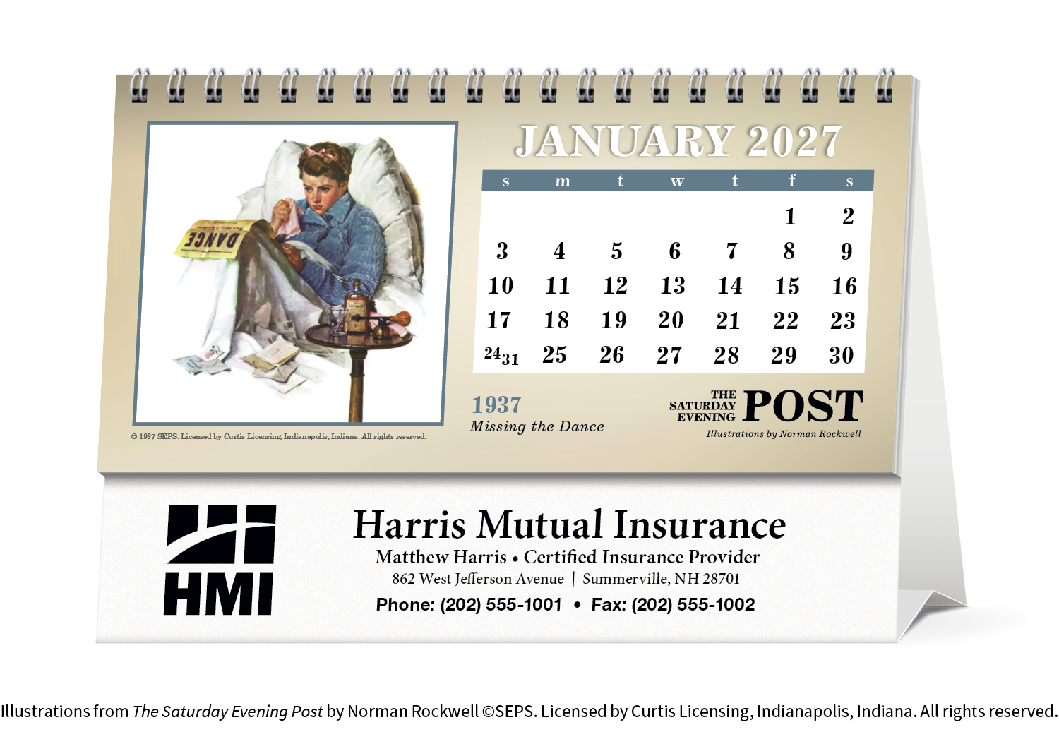 Triumph® Calendars The Saturday Evening Post Illustrations by Norman Rockwell Desk Calendar 51