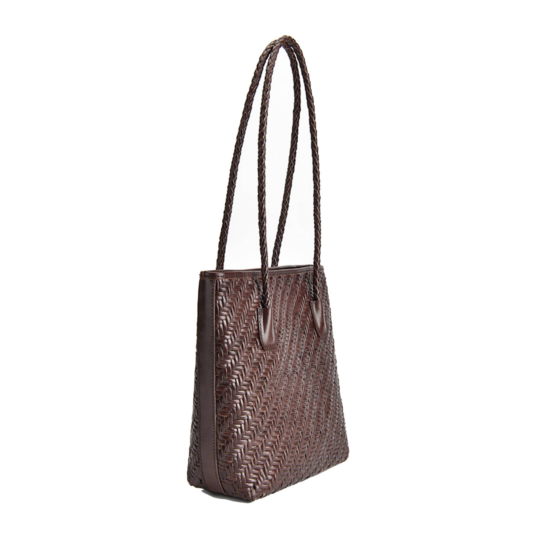 Genuine Leather Hand Woven Ladies Tote Bag, custom tote bag with logo imprint 3