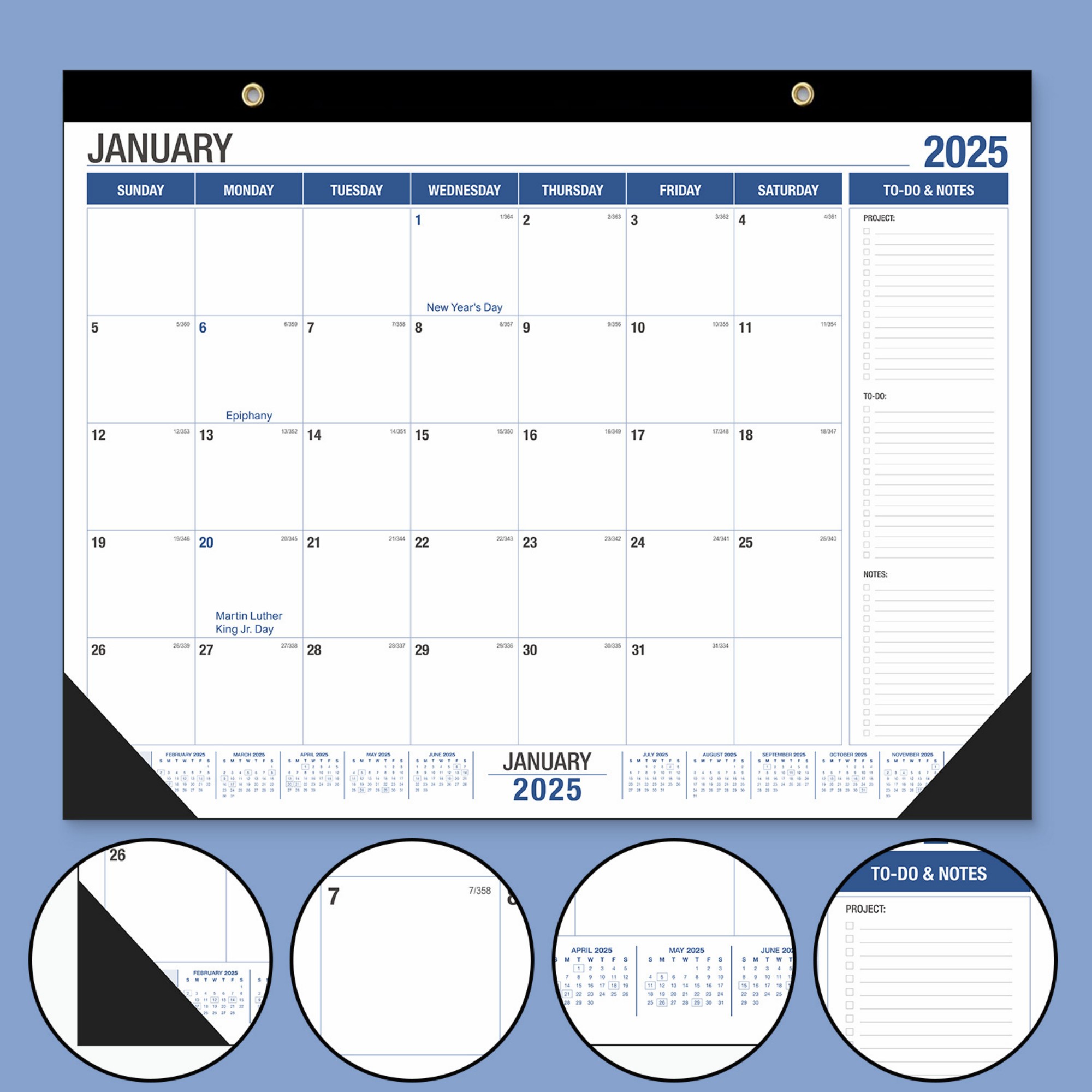 18 Months 17"*12" Wall Calendar From Jan 2025 To June 2026 1