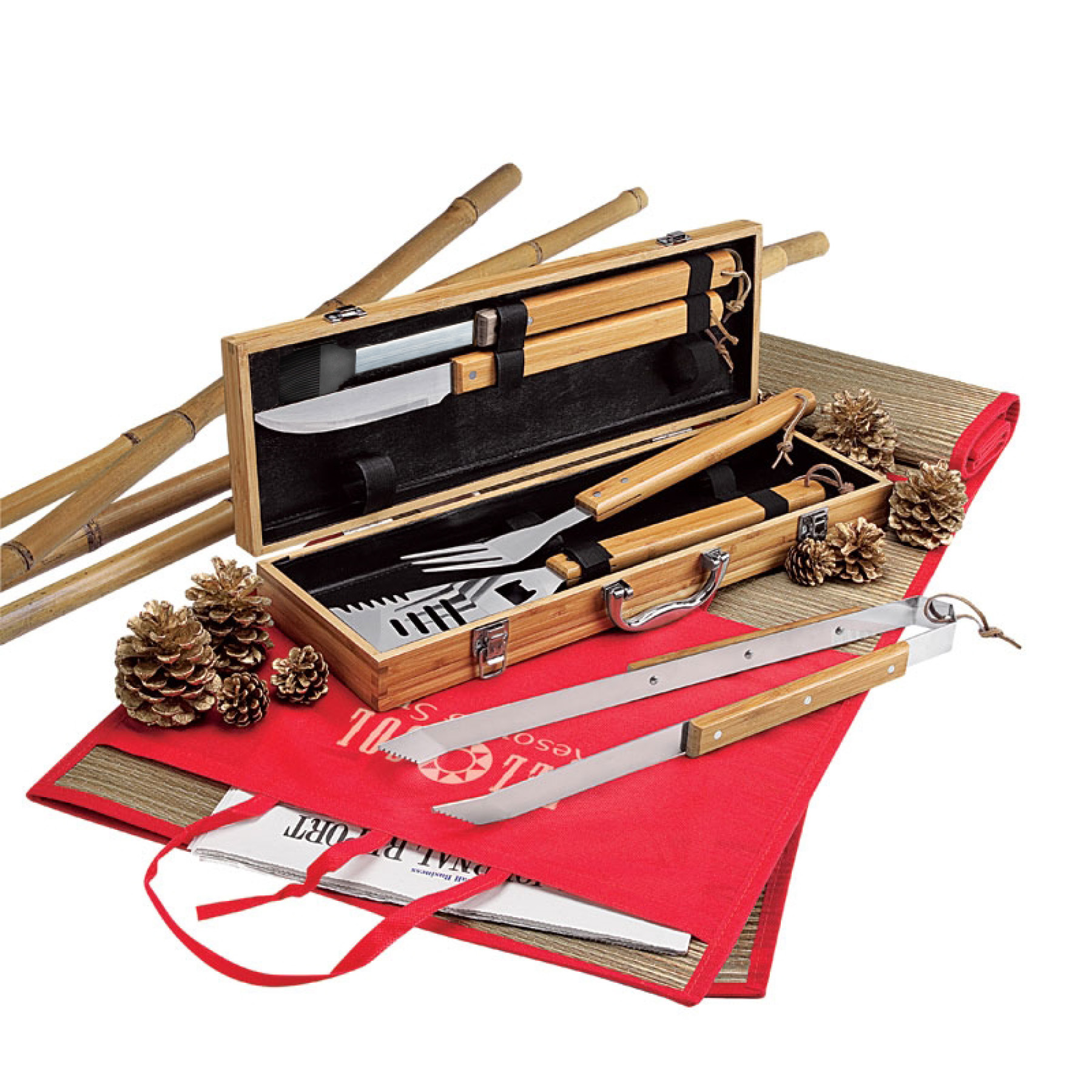 Cleveland 5-Piece Bamboo BBQ Set 7