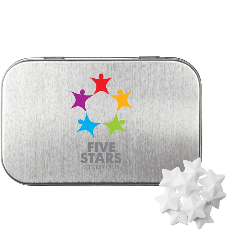 Rectangular Tin with Star Shaped Mints 5