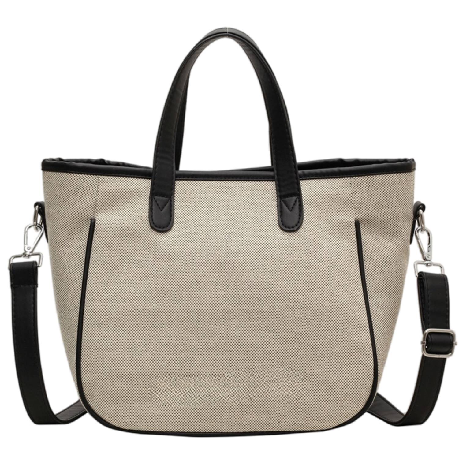 Canvas Crossbody Bag Fashion Color Clash Tote for Women 2