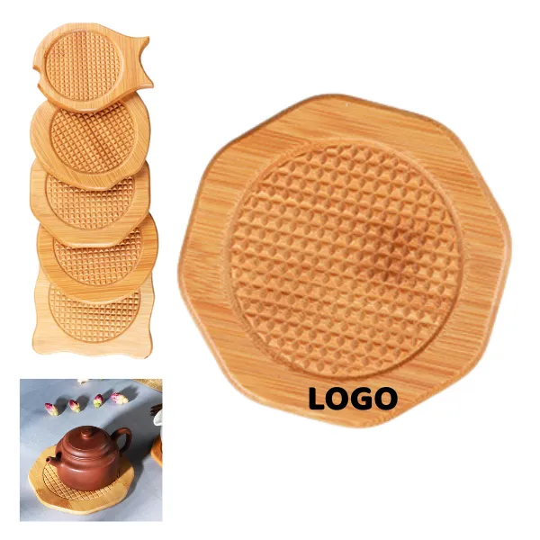 Bamboo Heat-Resistant Coaster Set 5 Shapes 8