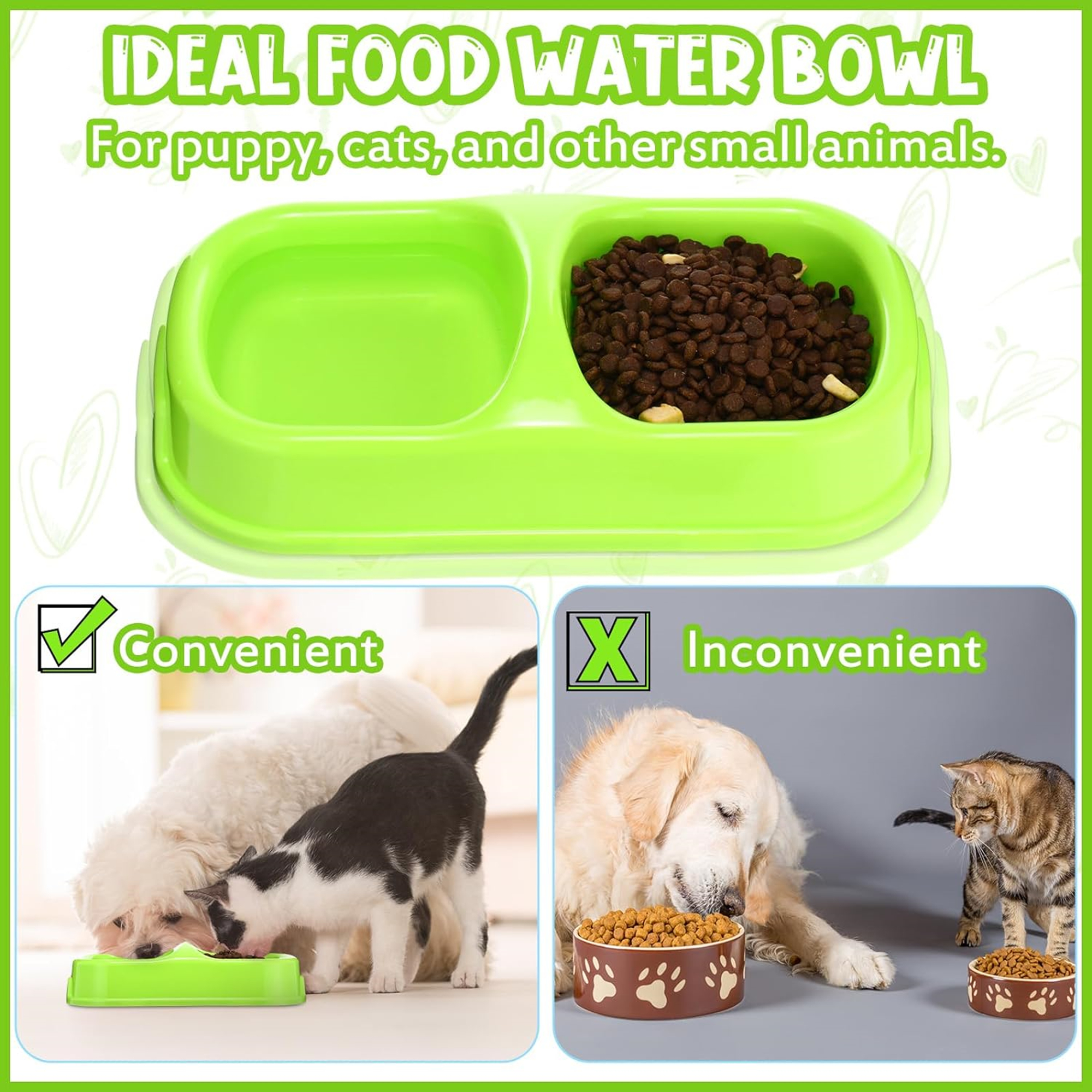 Small Plastic Water And Food Feeder Bowls 4