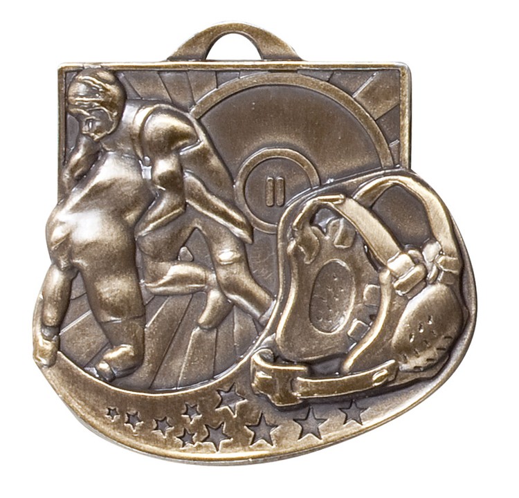 Wrestling Star Blast Medal, 2" 1