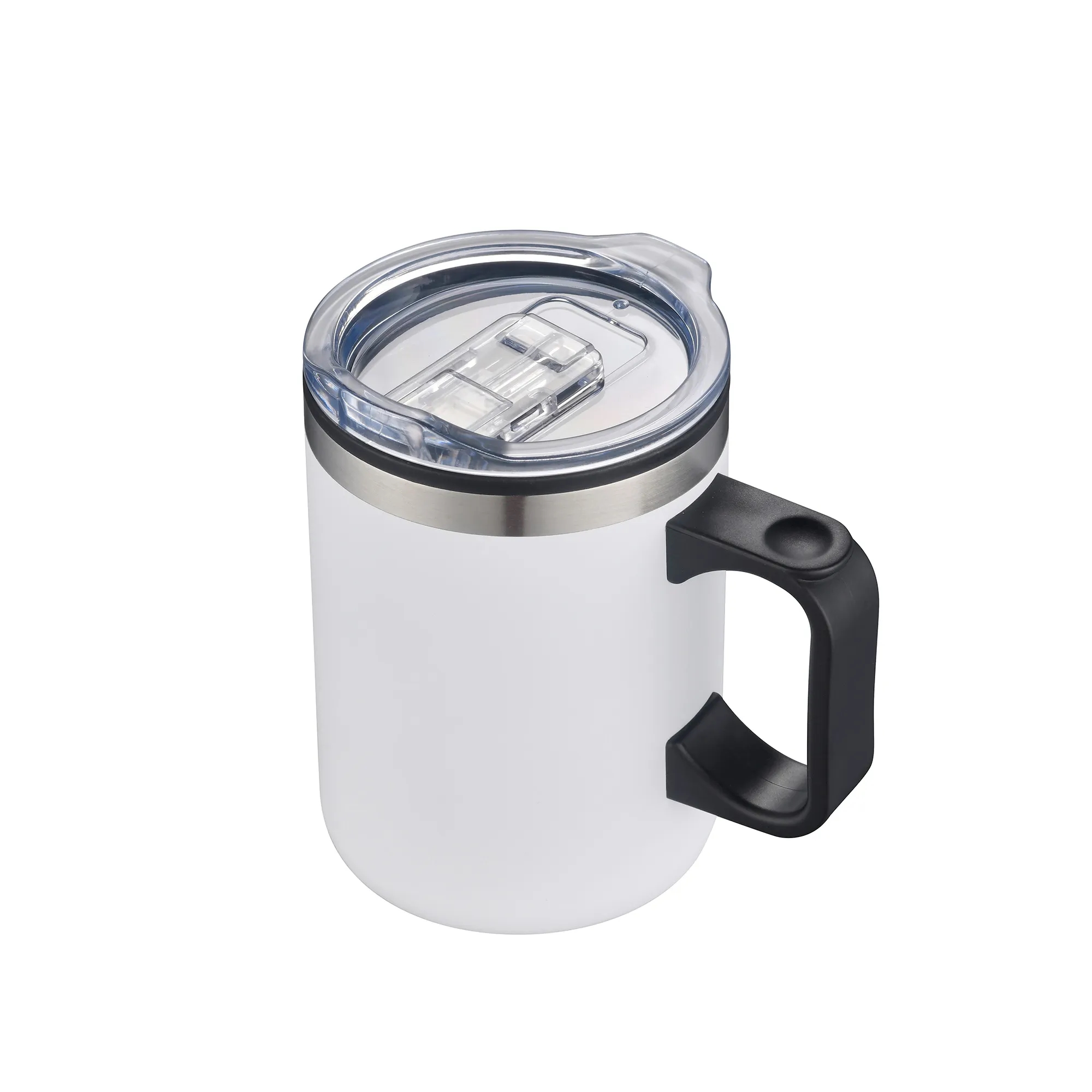 14oz. Double Wall SS / PP Campfire Mug with Clear Lid 1
