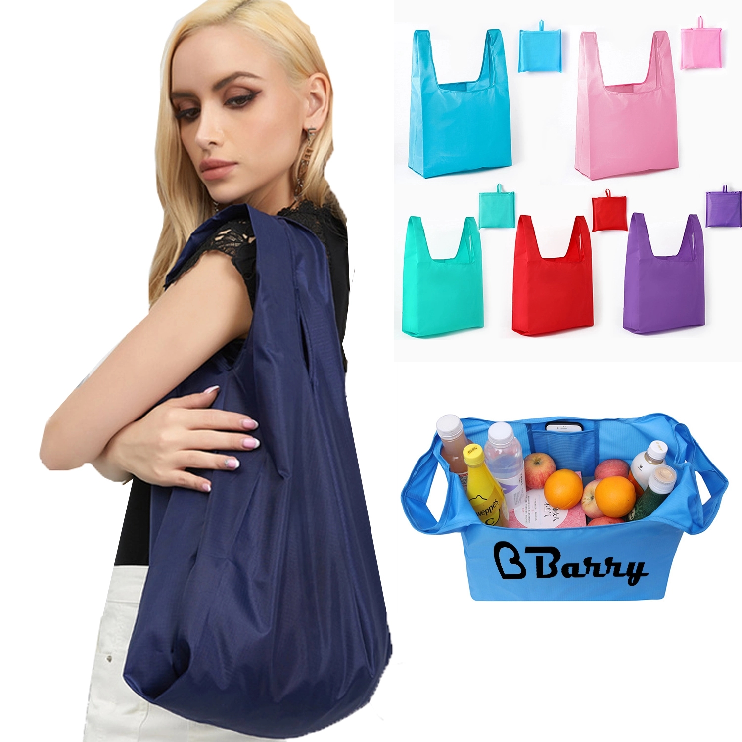 Foldable Polyester Cloth Shopping Bag 3