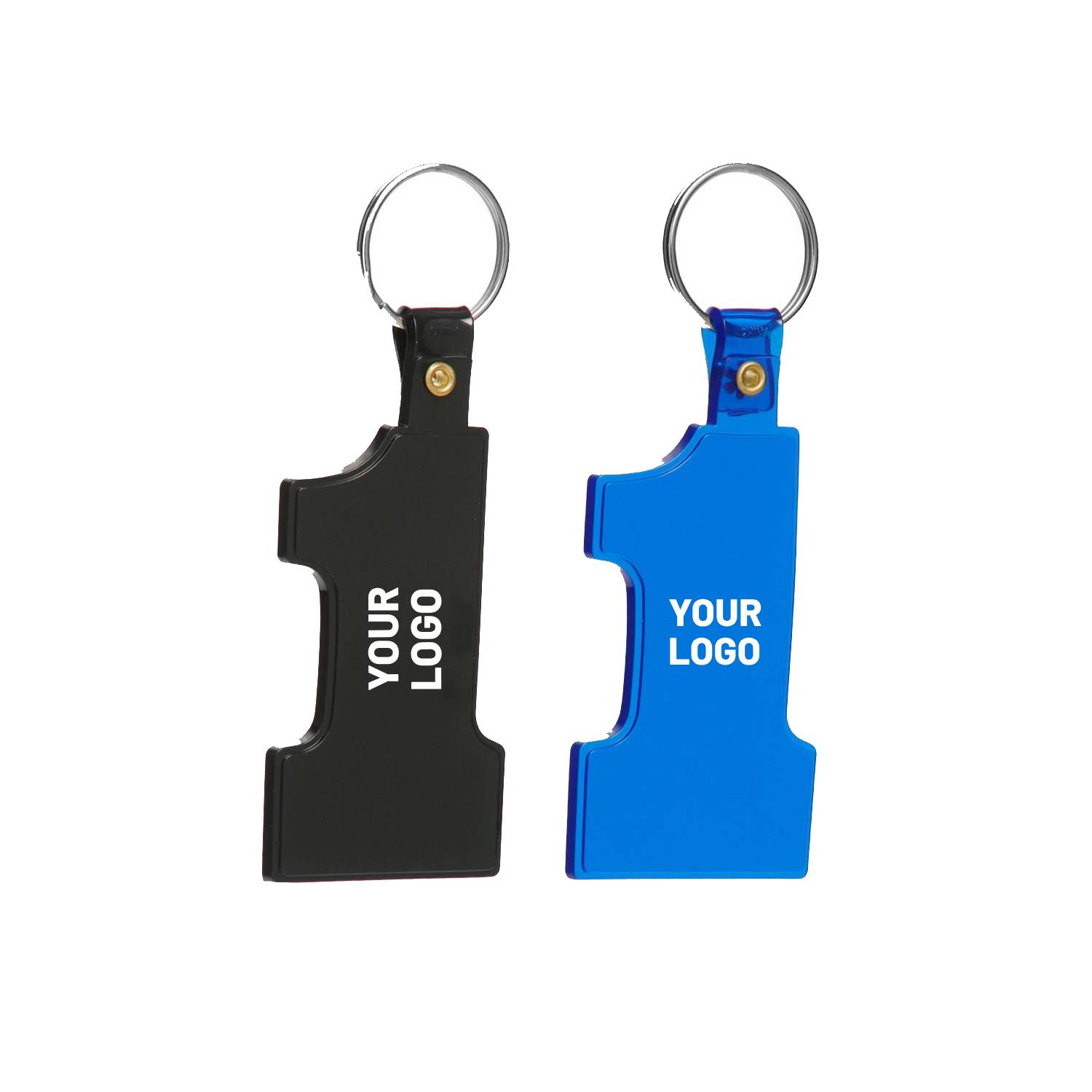Number 1 Shaped Soft Plastic Keychain 3