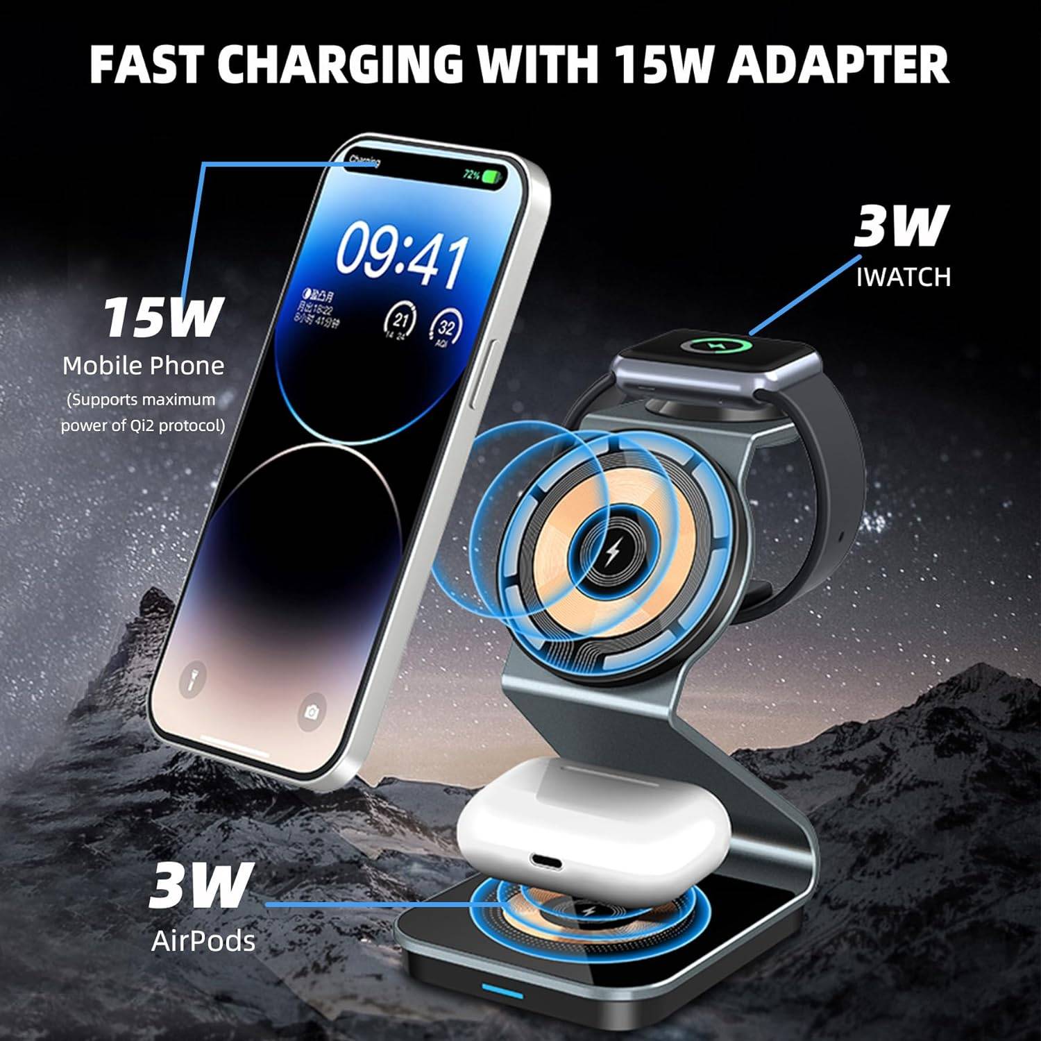 3 in 1 Wireless Charging Station 3