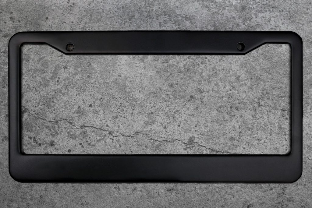 Black Metal License Plate Frames 5