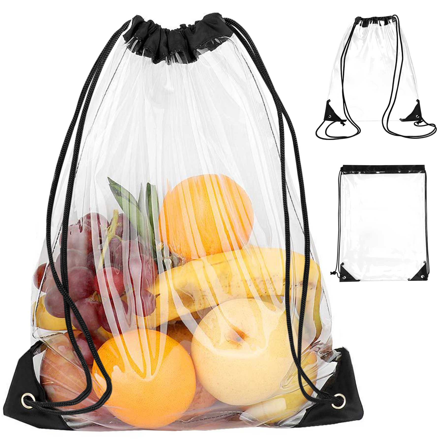 Waterproof Clear Plastic Drawstring Backpack 2
