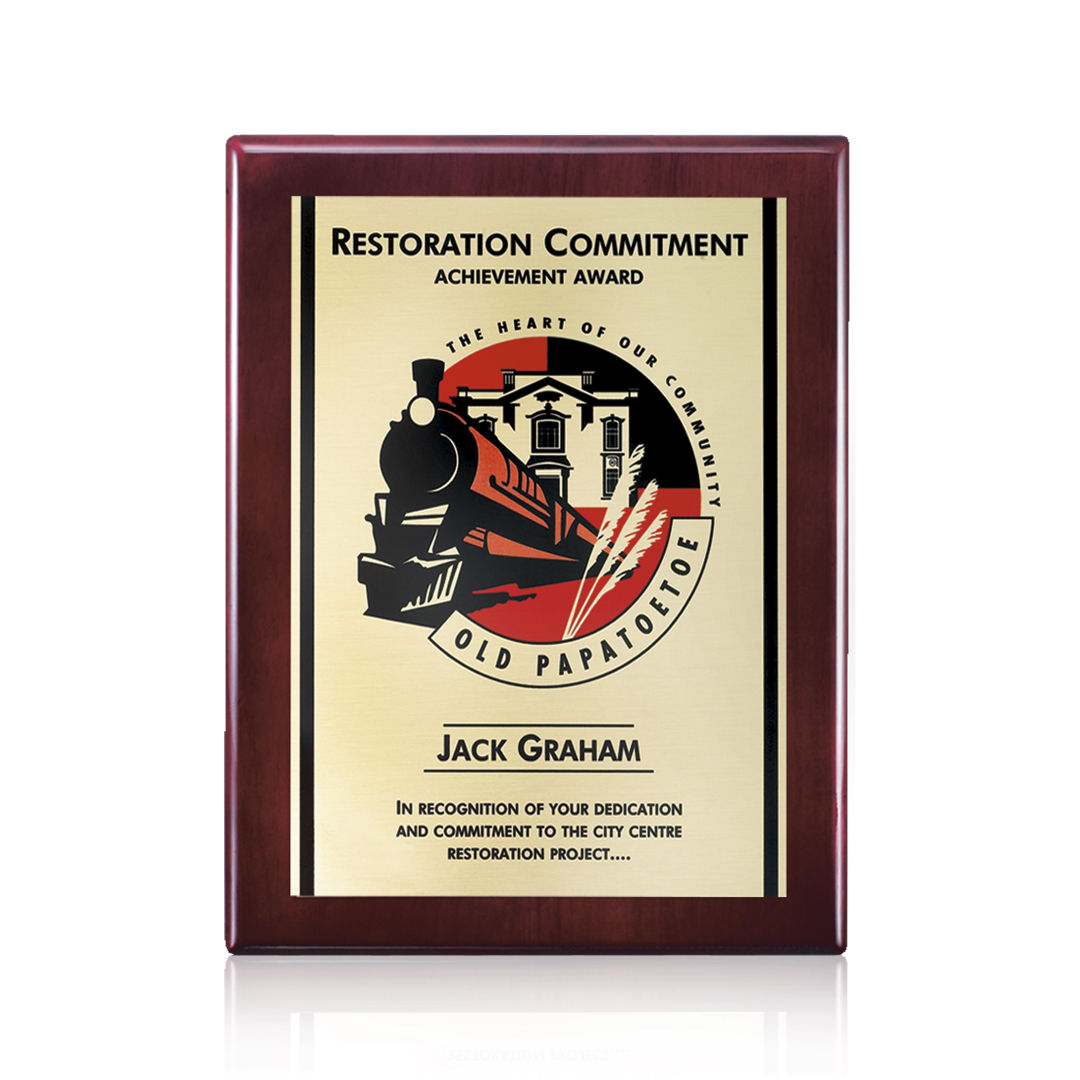 Oakleigh/AstroSub Plaque - Rosewood/Gold 5