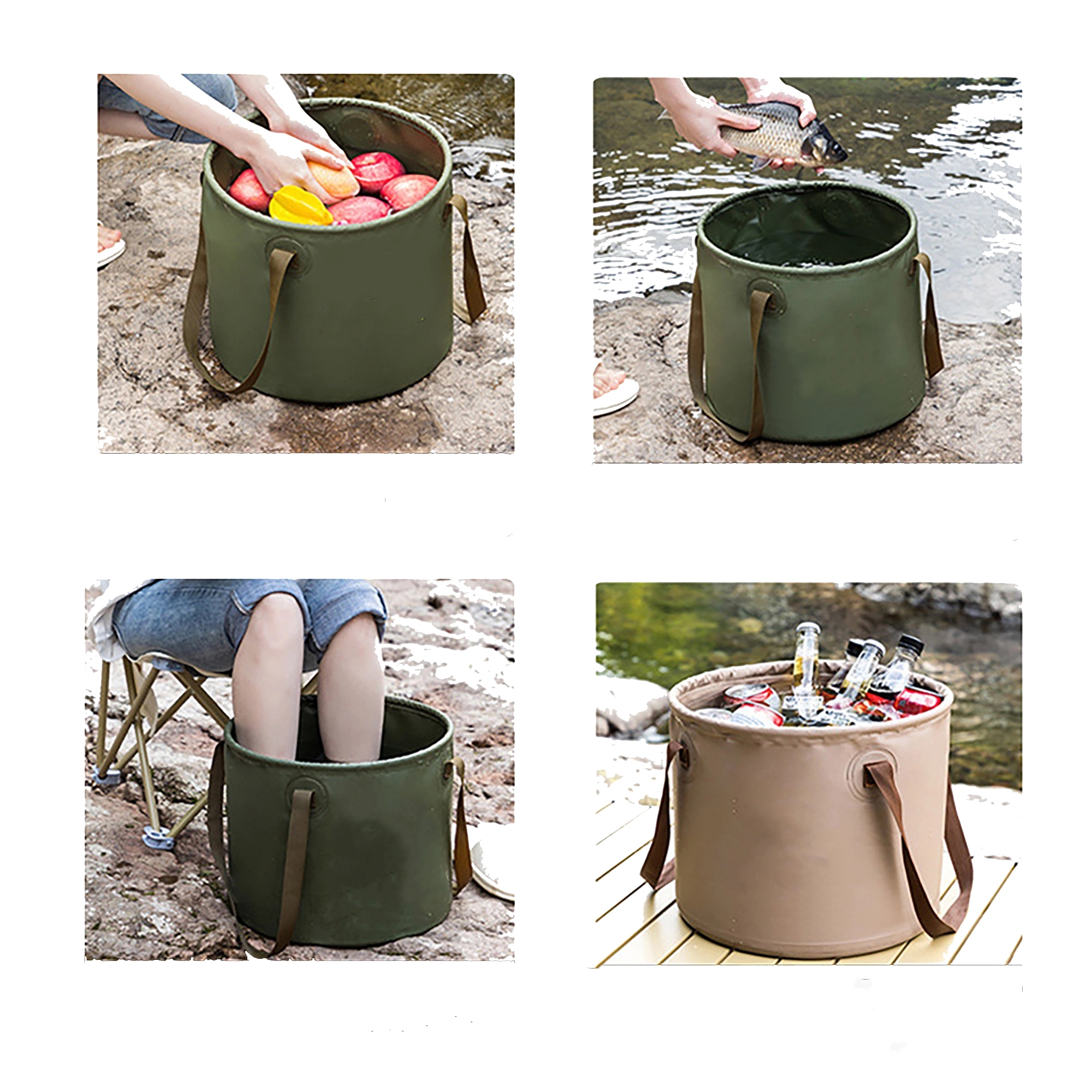 Multi-purpose folding bucket 4