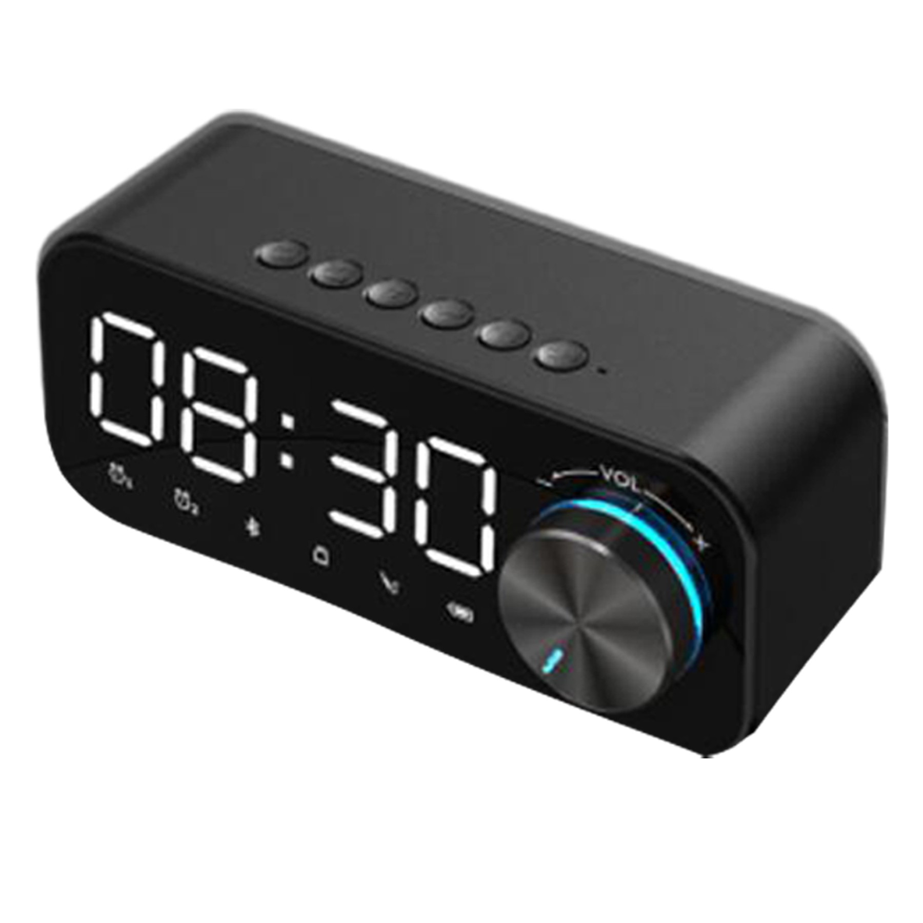 Desktop Alarm Clock Bluetooth Speaker W/Night Light 2