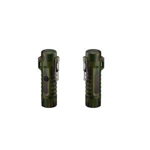 LED Flashlight With Strobe Mode And Dual Arc Lighter 18
