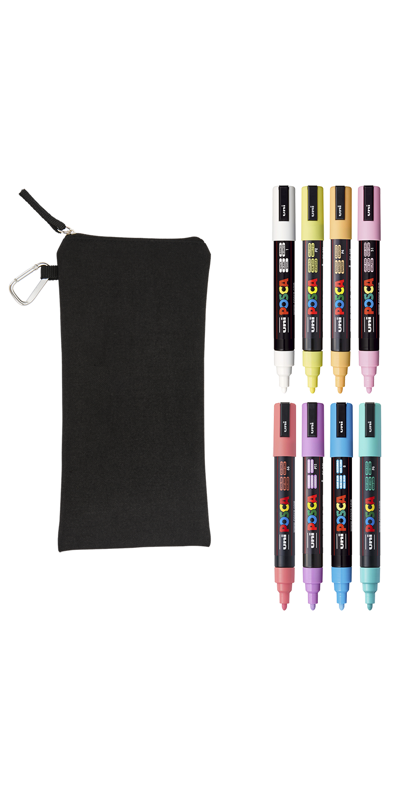 POSCA 8 Piece Soft Marker Set with Bag - Medium 31