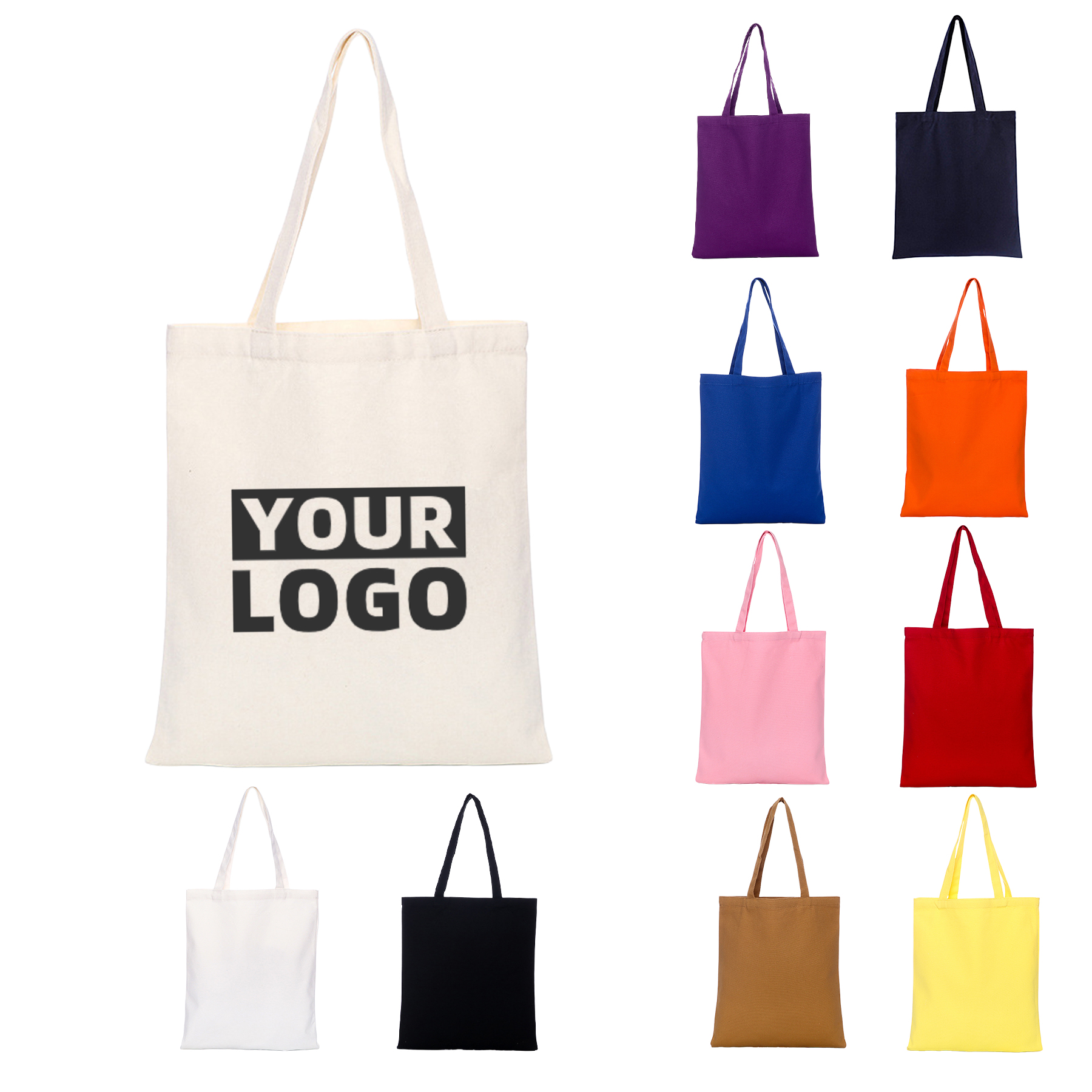 Custom Cotton Canvas Tote Bag, custom tote bag with logo imprint 2
