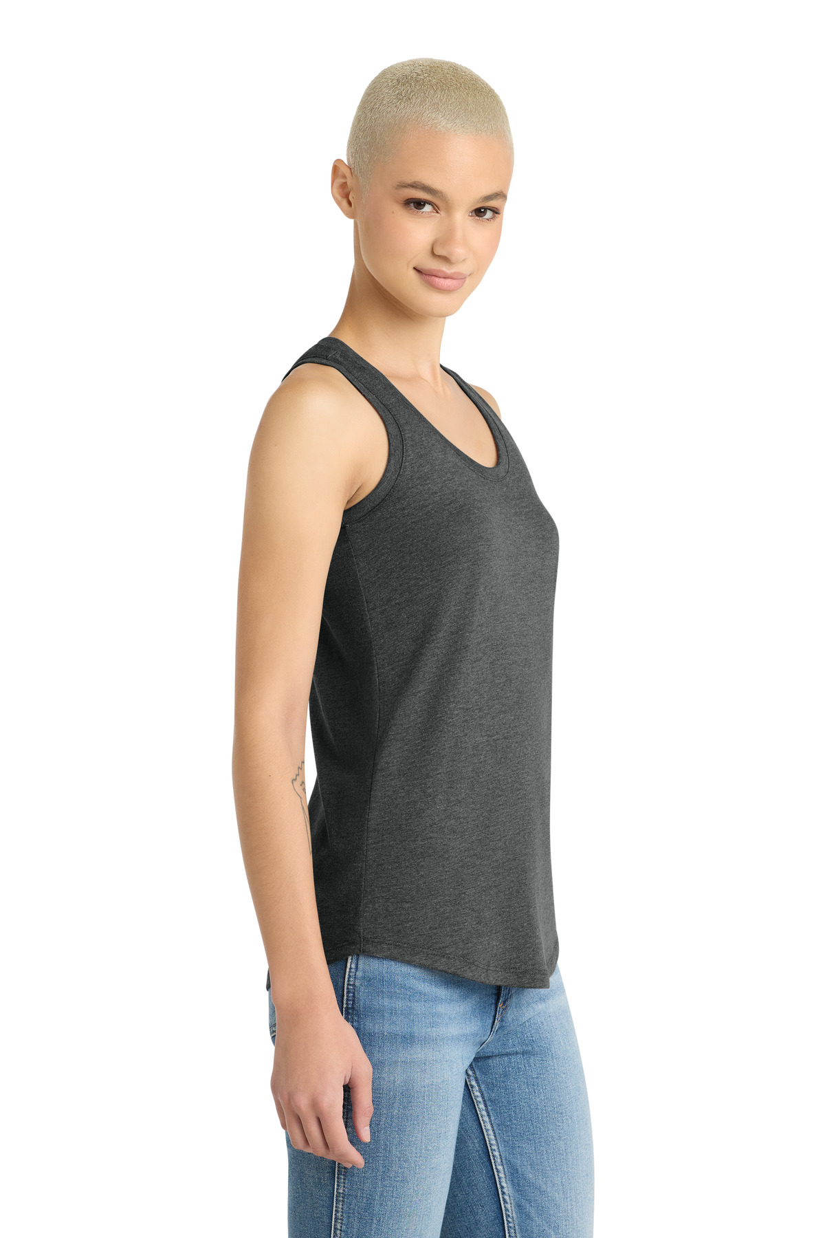 District Women's Perfect Tri Racerback Tank. DM138L 5
