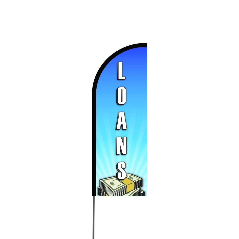 Loans Flag Kit 14' Feet Feather Flag Sign Outdoor Banner 2